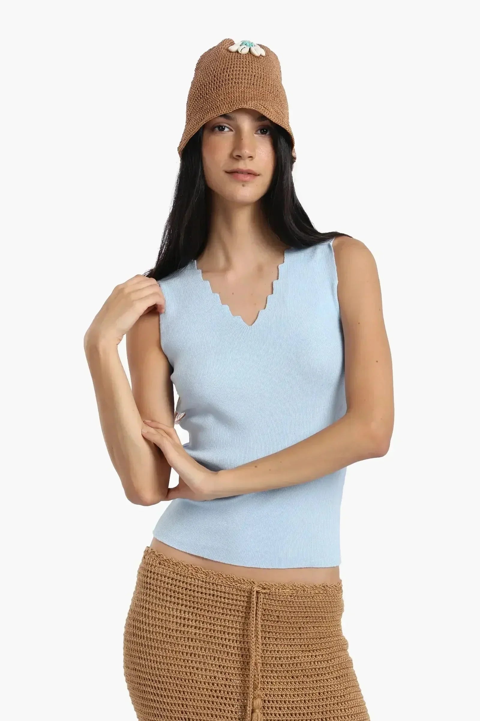 Carina - Seamless Zigzag V-Neck Top 7