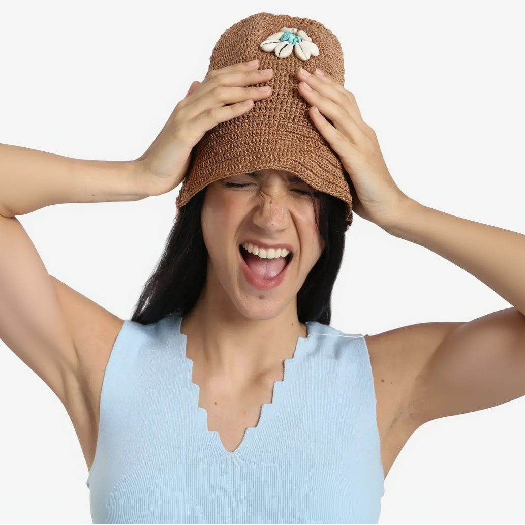 Shell Straw Beach Hat - Carina 2