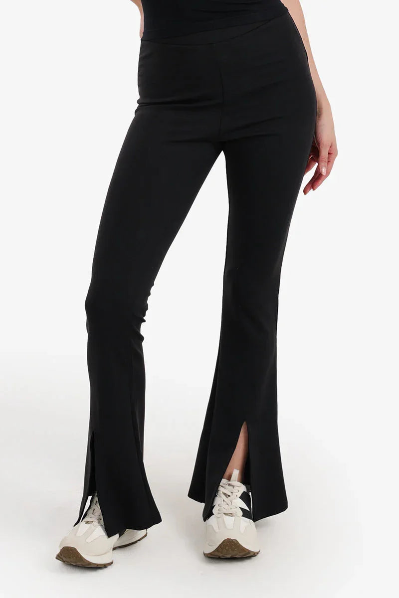 Carina - Split-Hem Flare Pants 1