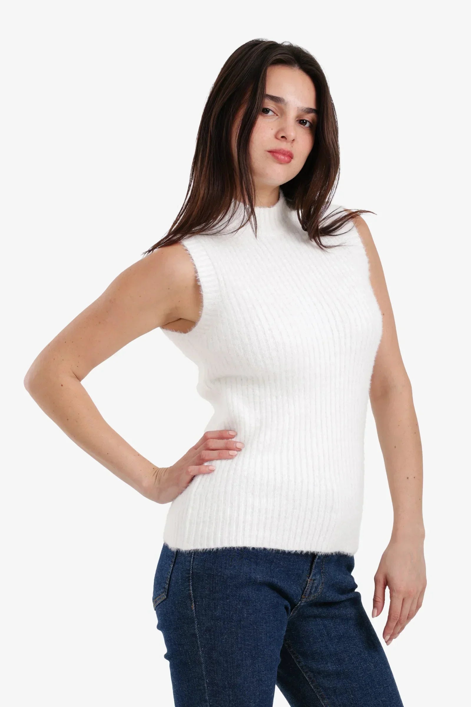 Carina - Sleeveless Ribbed Lounge Pullover 2