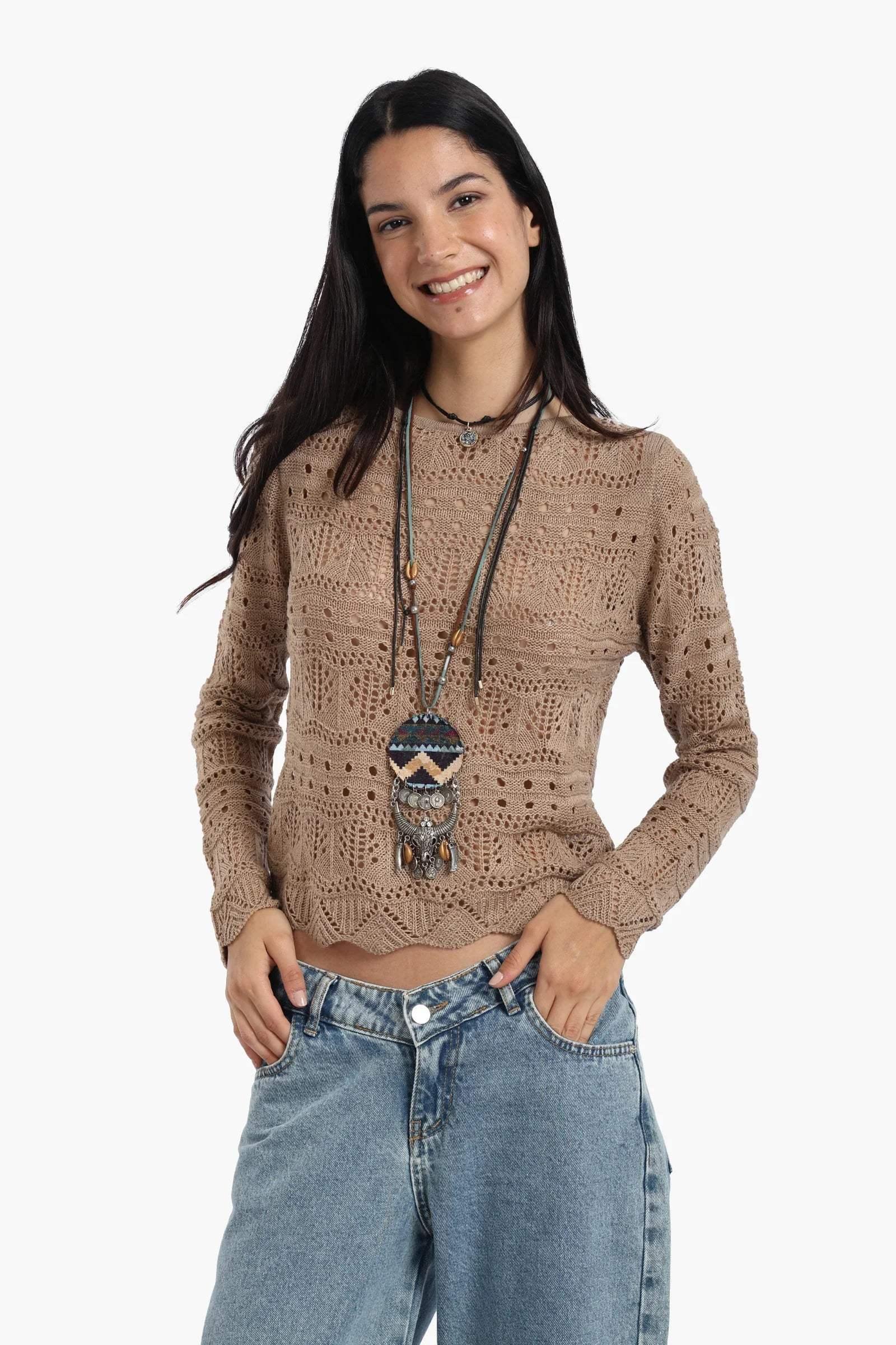 Carina - Knitted Long Sleeves Top 9