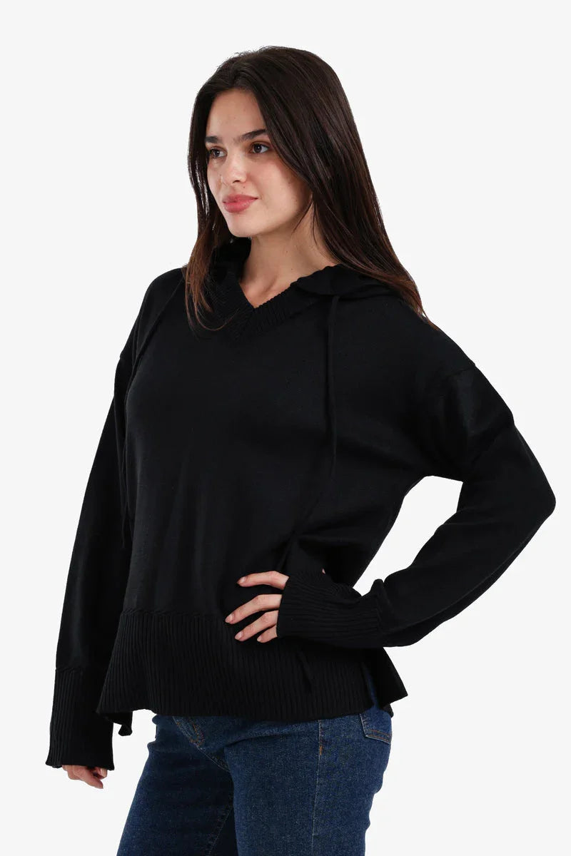Carina - Ribbed V-Neck Lounge Hoodie 3