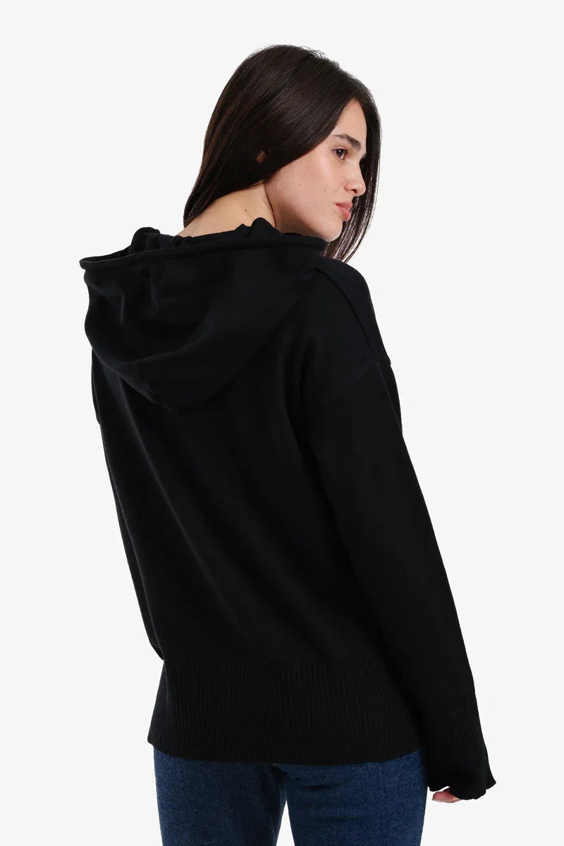 Carina - Ribbed V-Neck Lounge Hoodie 4