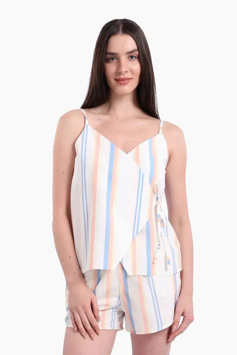 Carina - Striped Short Pyjama Set 2