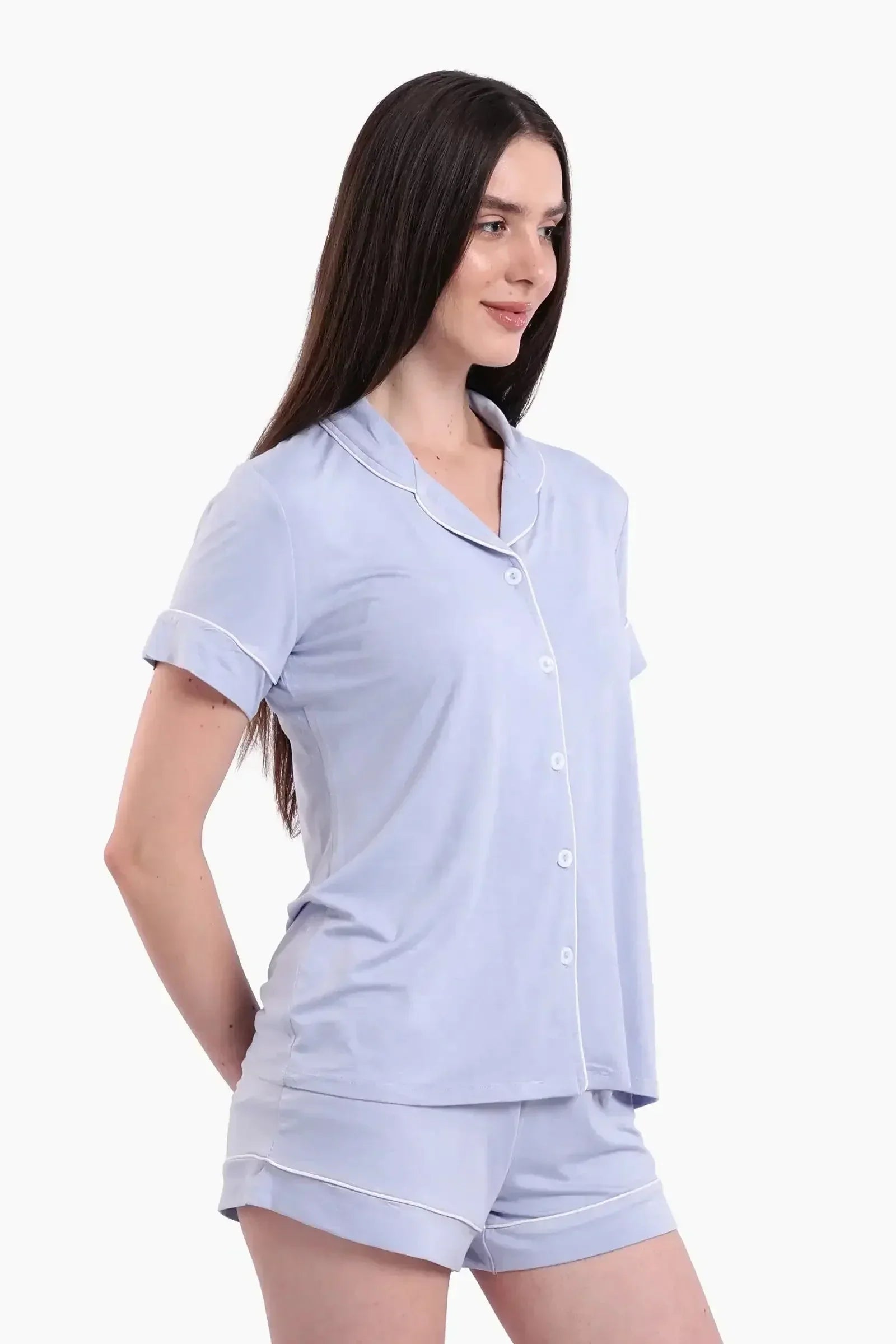 Carina - Color Piping Poplin Pyjama Set 4