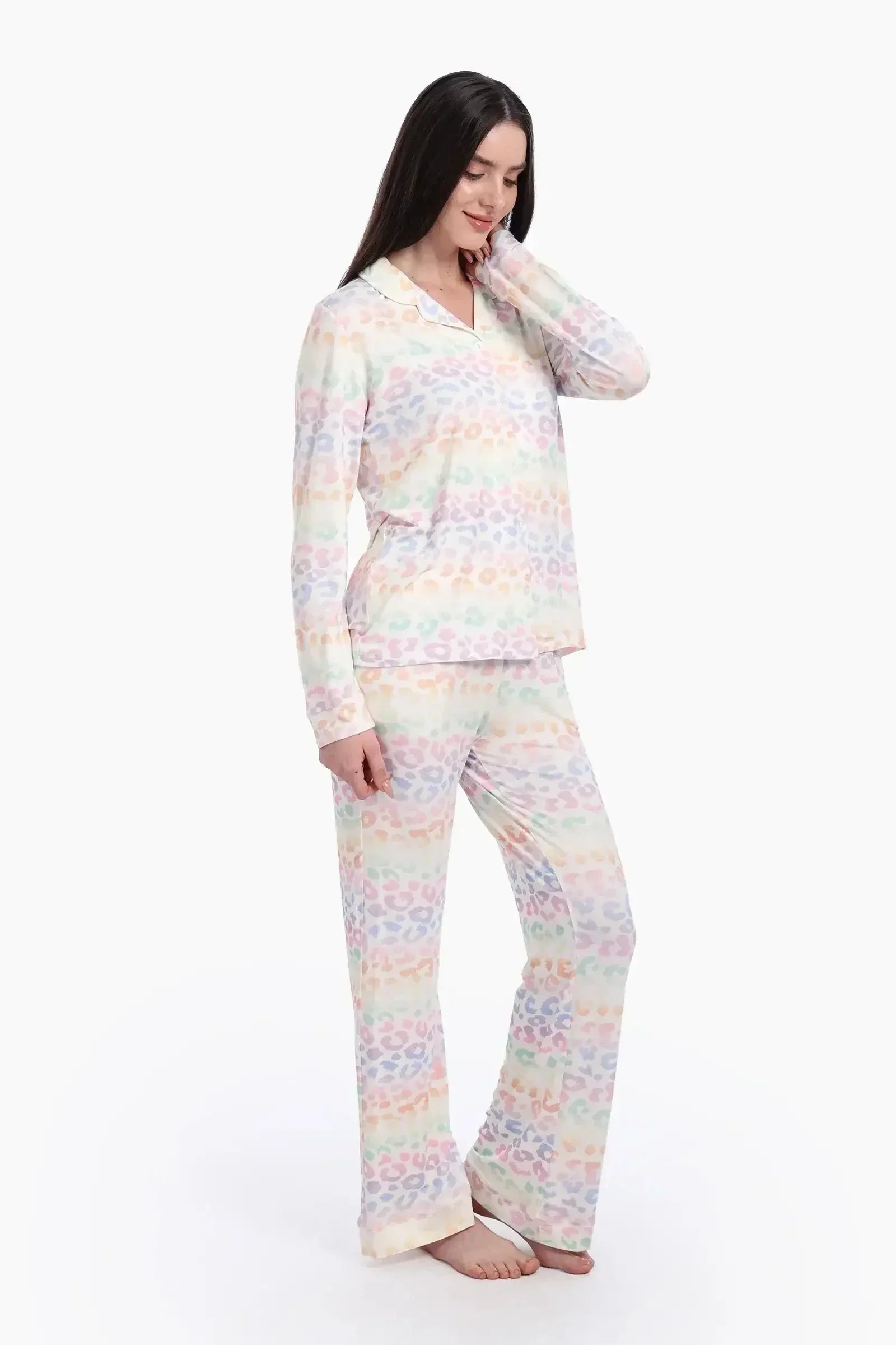 Carina - Colorful Animal Print Pyjama Set 1
