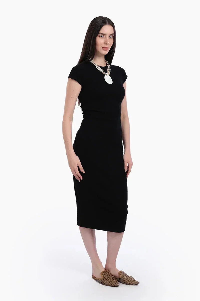 Carina - Ribbed Cotton Slim Fit Dress 9