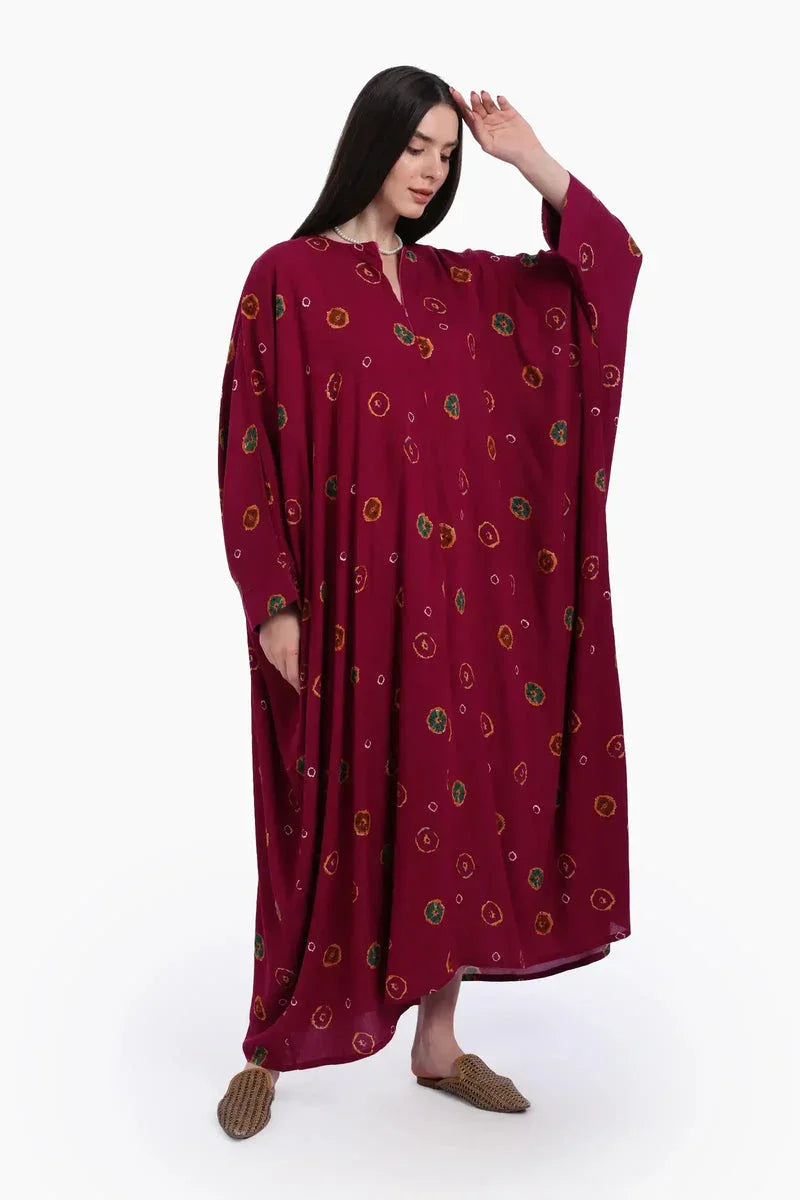 Carina - One Size Printed Poncho Dress 5