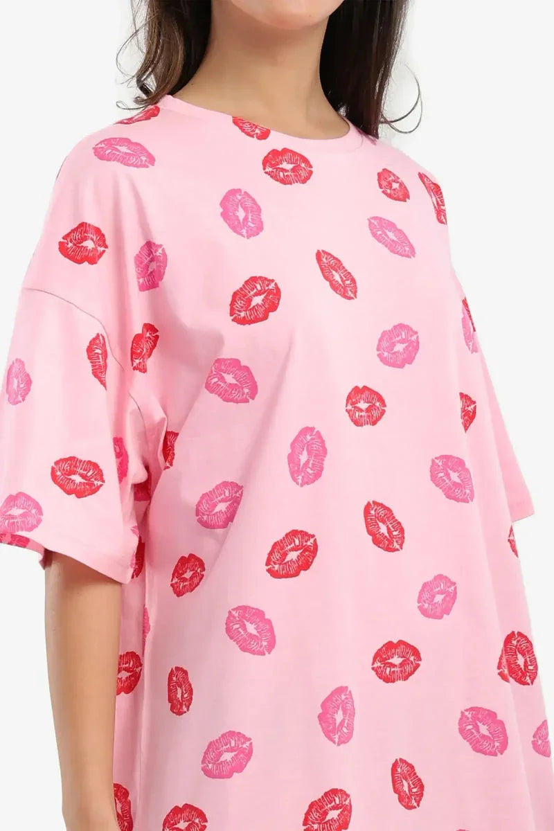 Carina - Printed Lips Nightgown 4