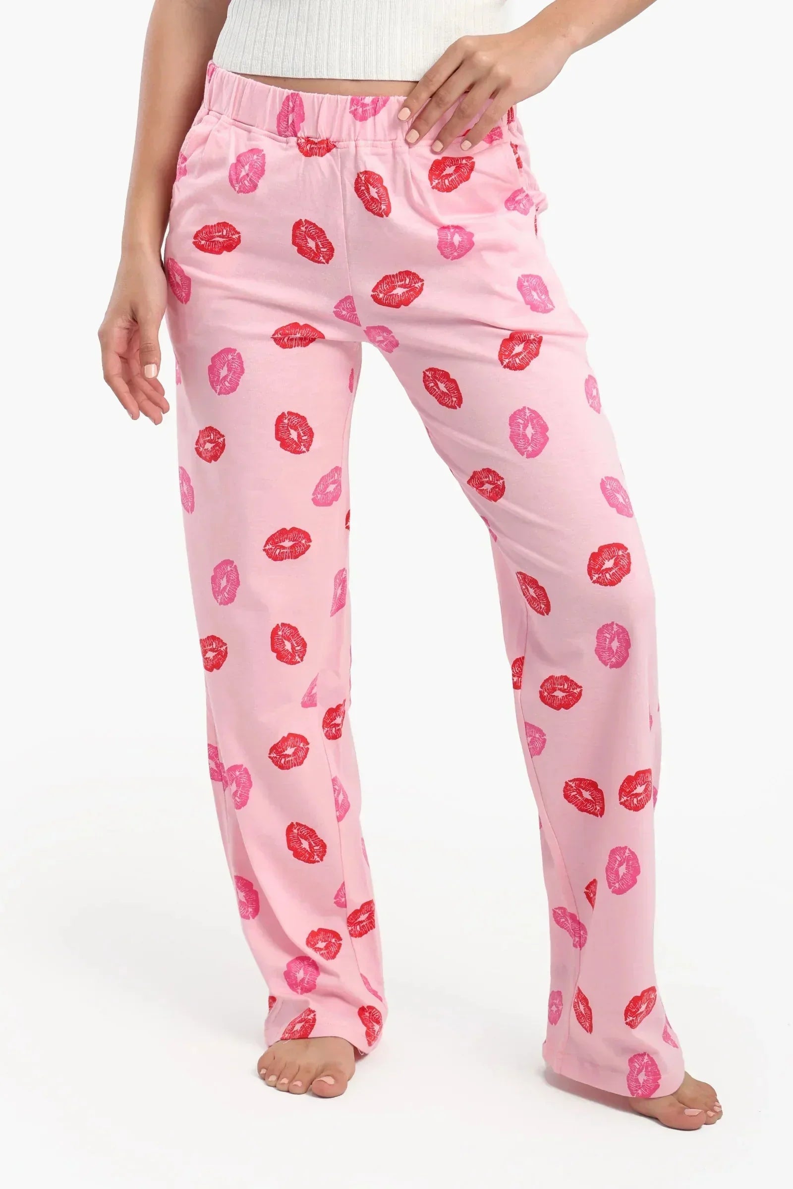 Carina - Printed Lips Pyjama Pants 1