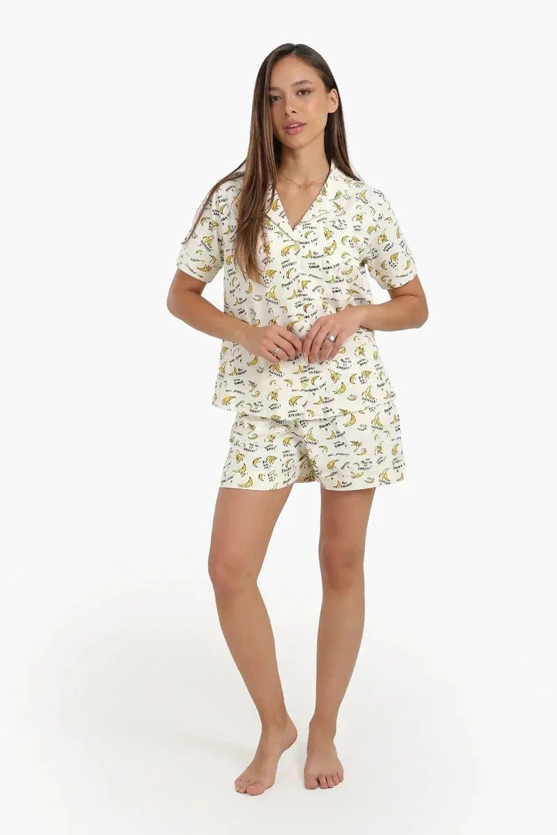 Carina - Bananas Print Pyjama Set 1