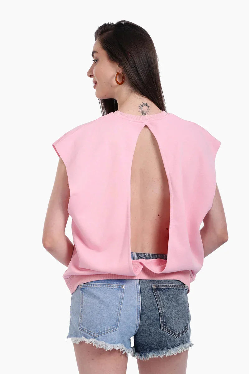 Carina - Open-Back Lounge Sweatshirt 4