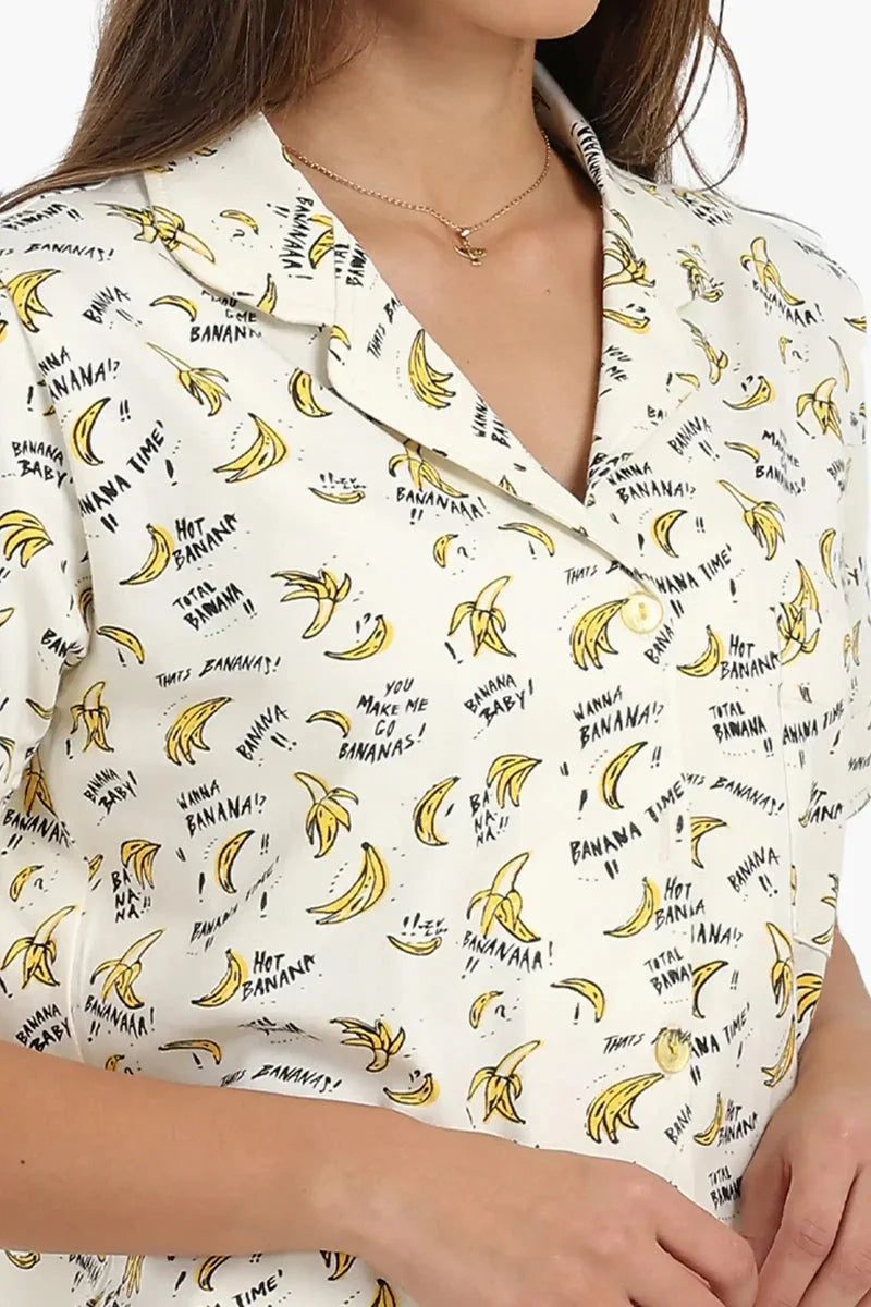 Carina - Bananas Print Pyjama Set 4
