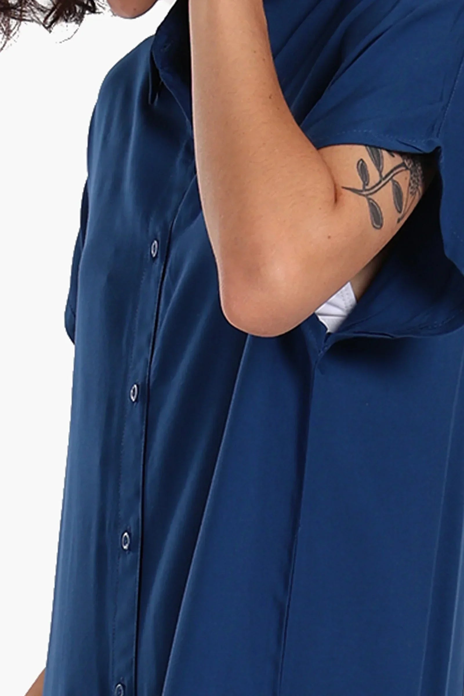 Clue - Short Sleeves Midi Dress 5