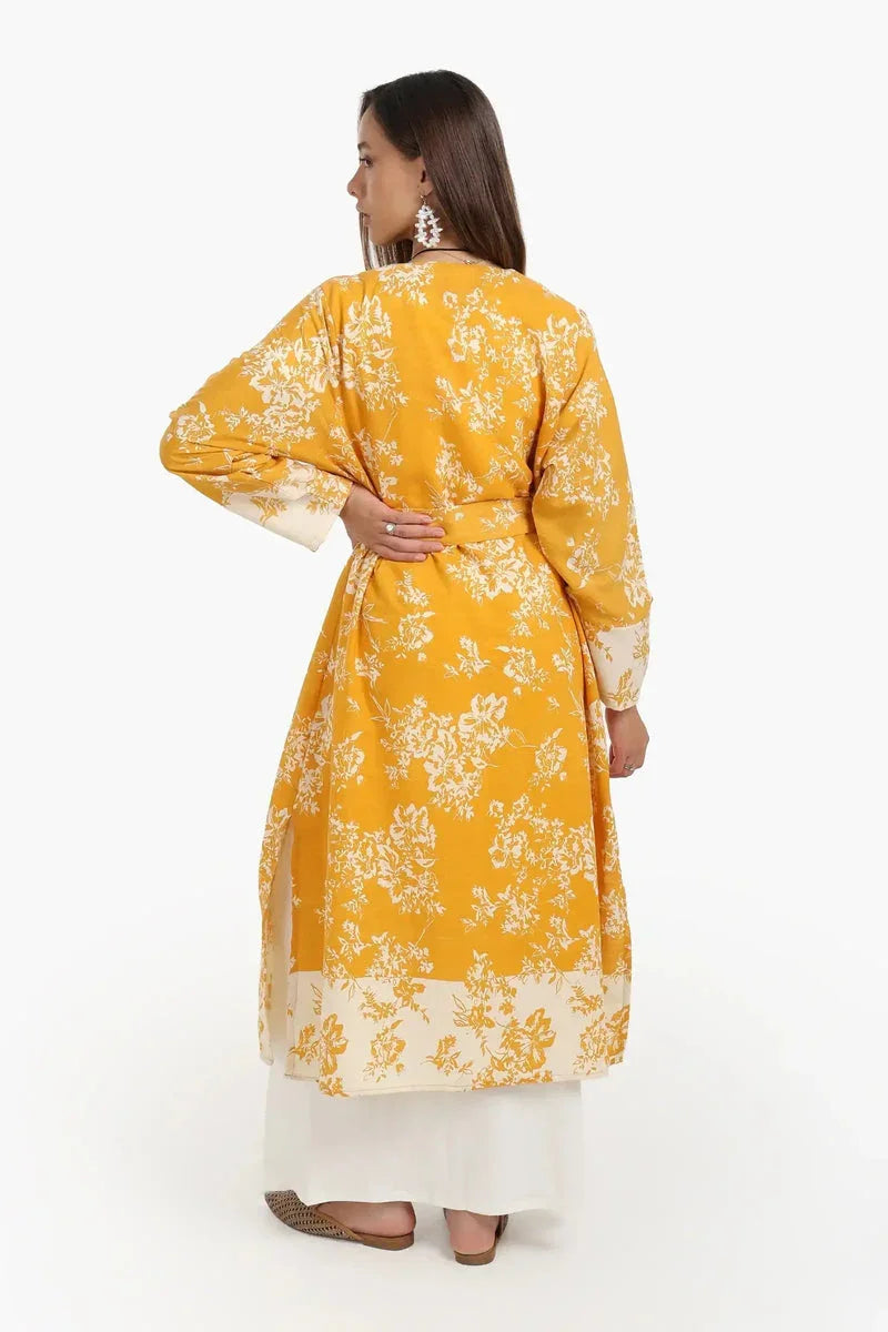 Carina - Cotton Colored Midi Kimono 3