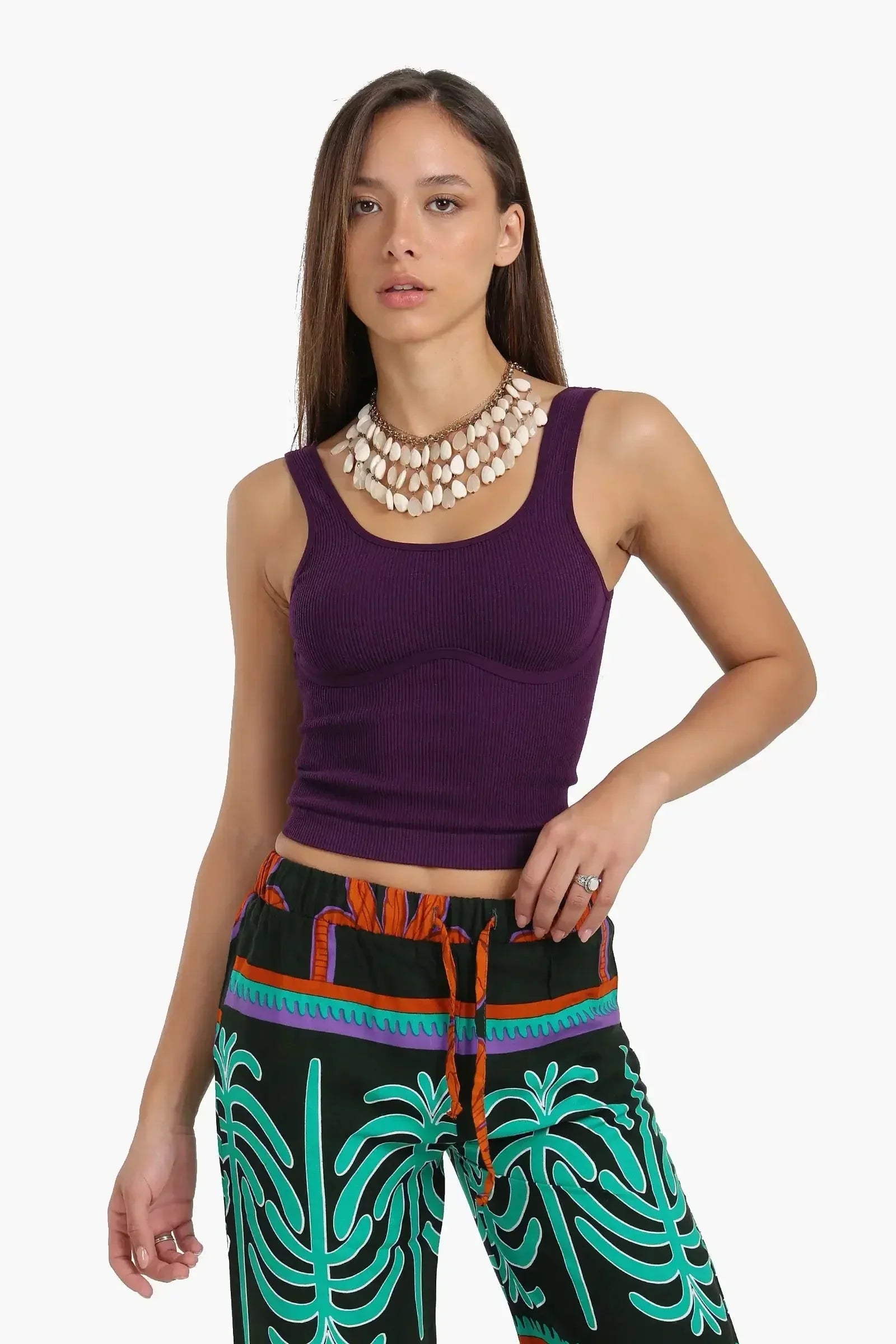 Carina - Slim Fit Ribbed Crop Top 3