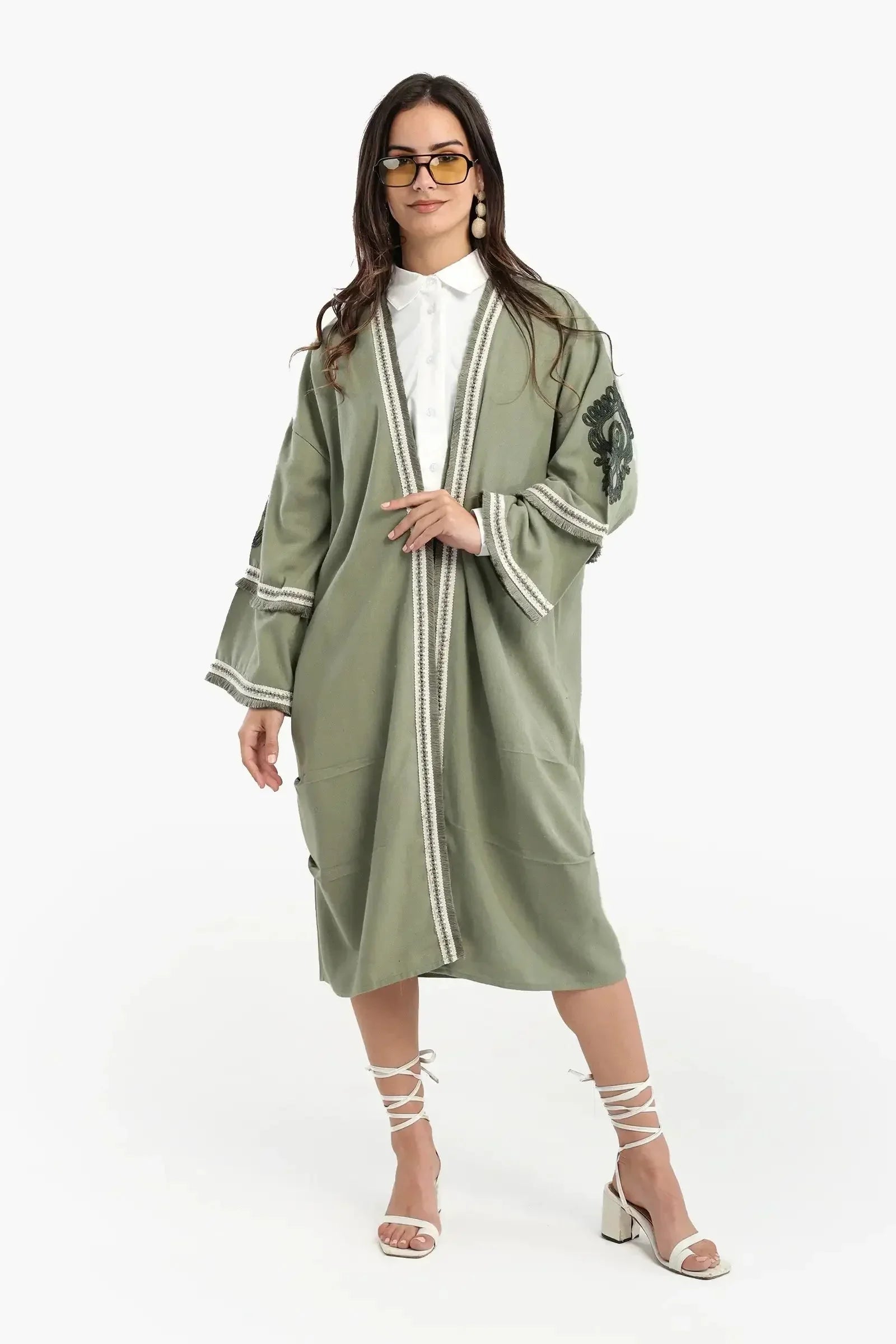 Carina - Midi Kimono with Embroidery 2