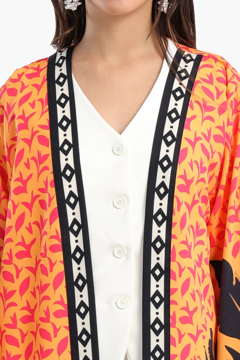 Carina - Colorful Palm Printed Kimono 5