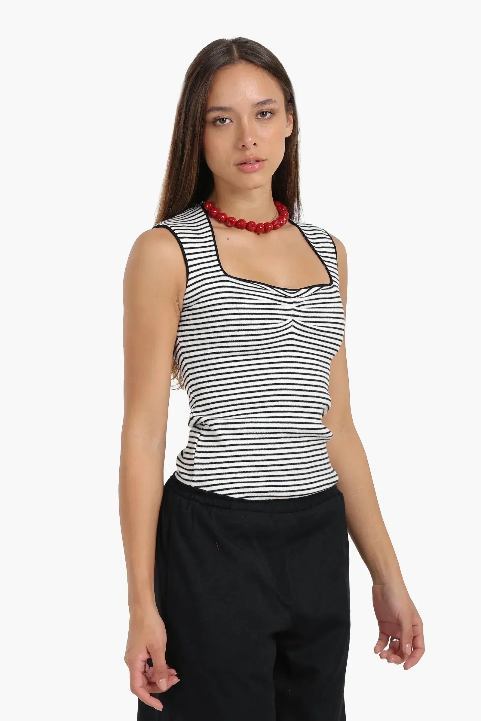 Carina - Sleeveless Cut Tank Top 6