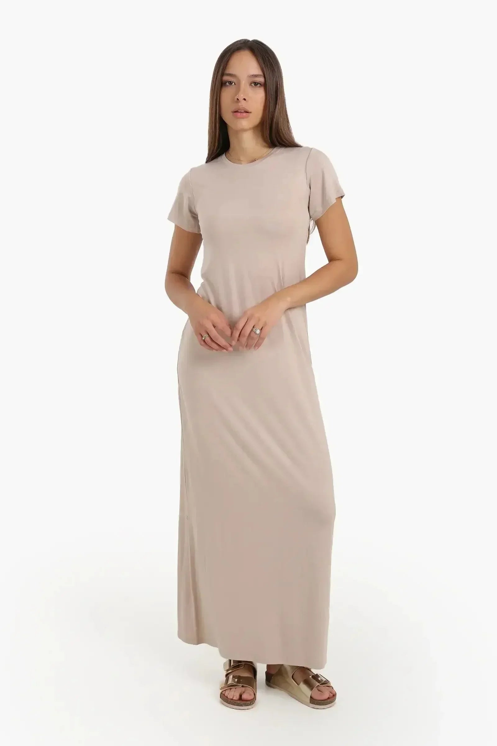 Carina - Solid Pattern Midi Dress 1