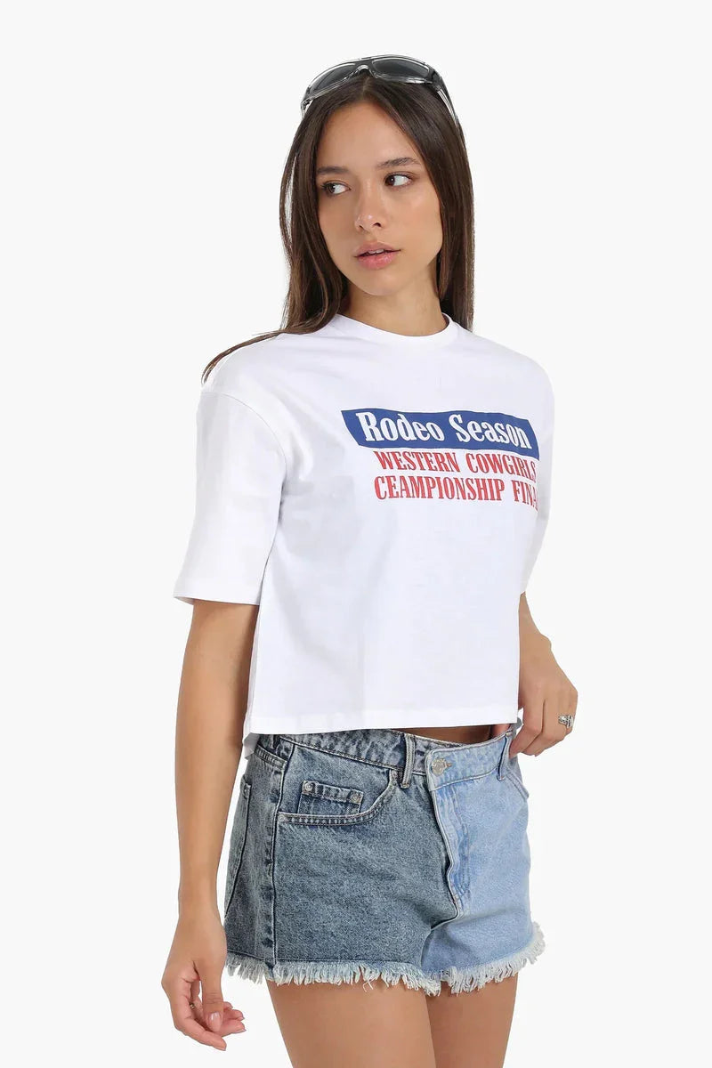 Carina - Off White Printed T-Shirt 1