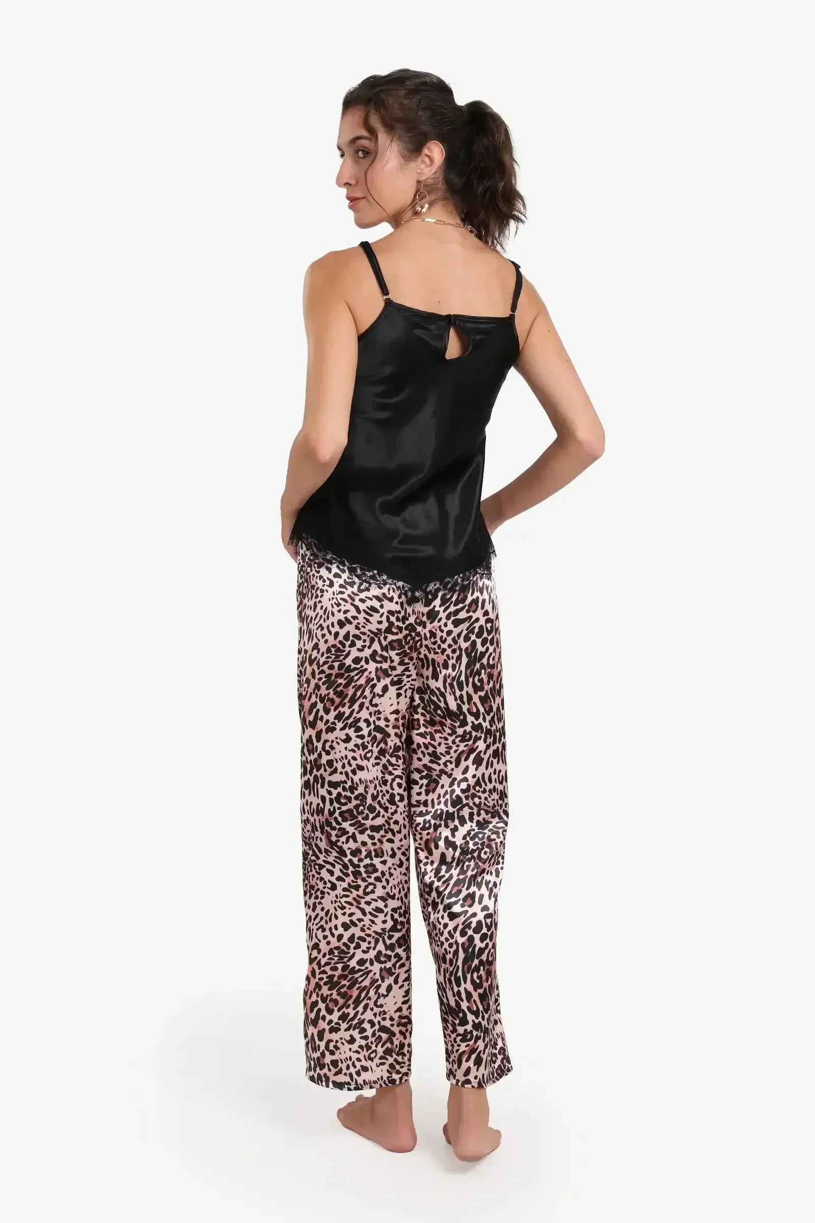 Carina - Printed Satin Pyjama Set 2