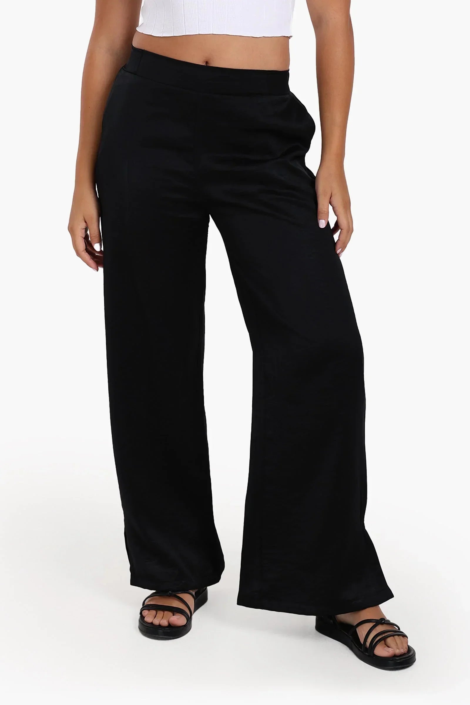 Clue - High Waist Wide-Leg Pants 20