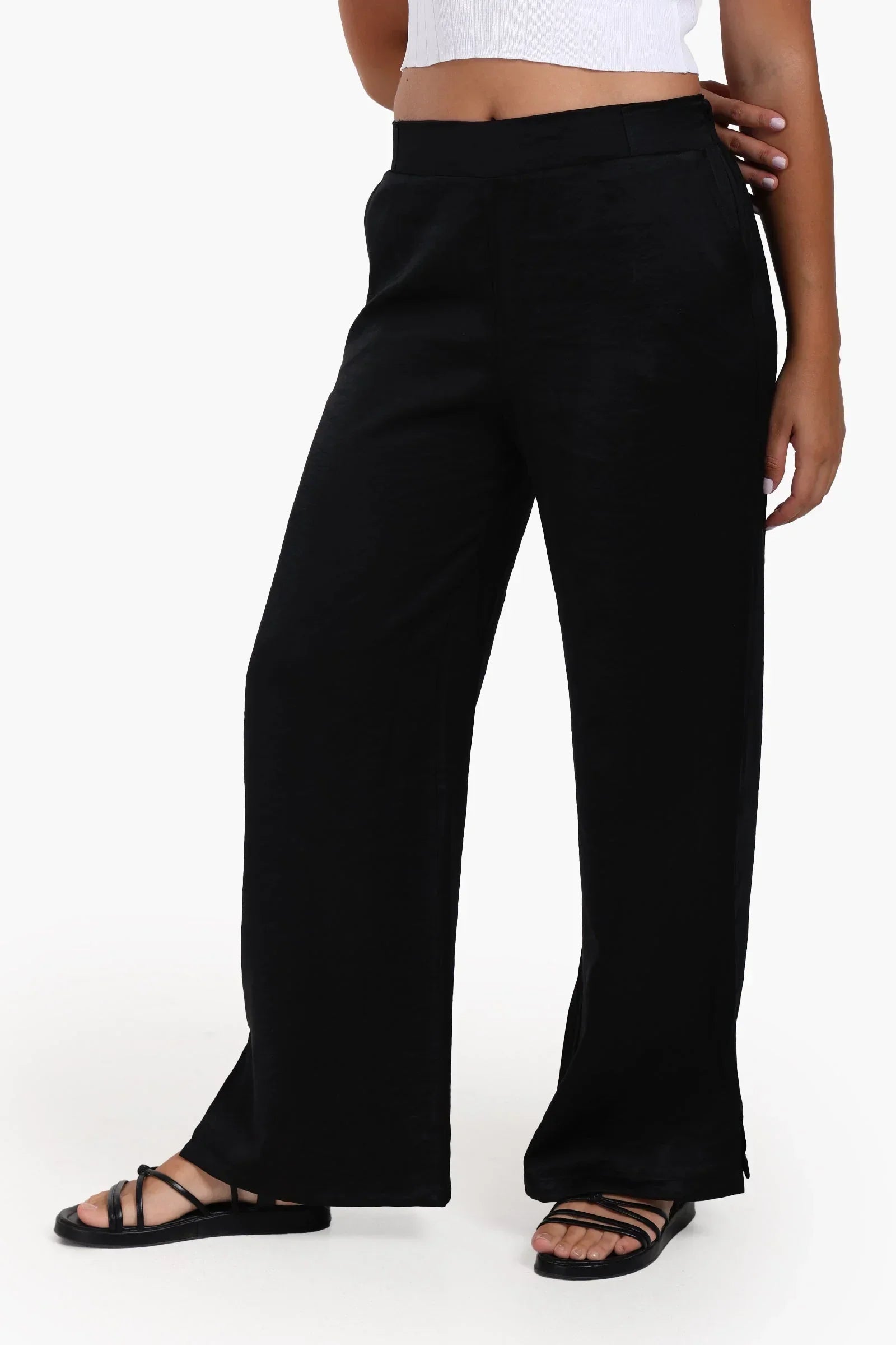 Clue - High Waist Wide-Leg Pants 21