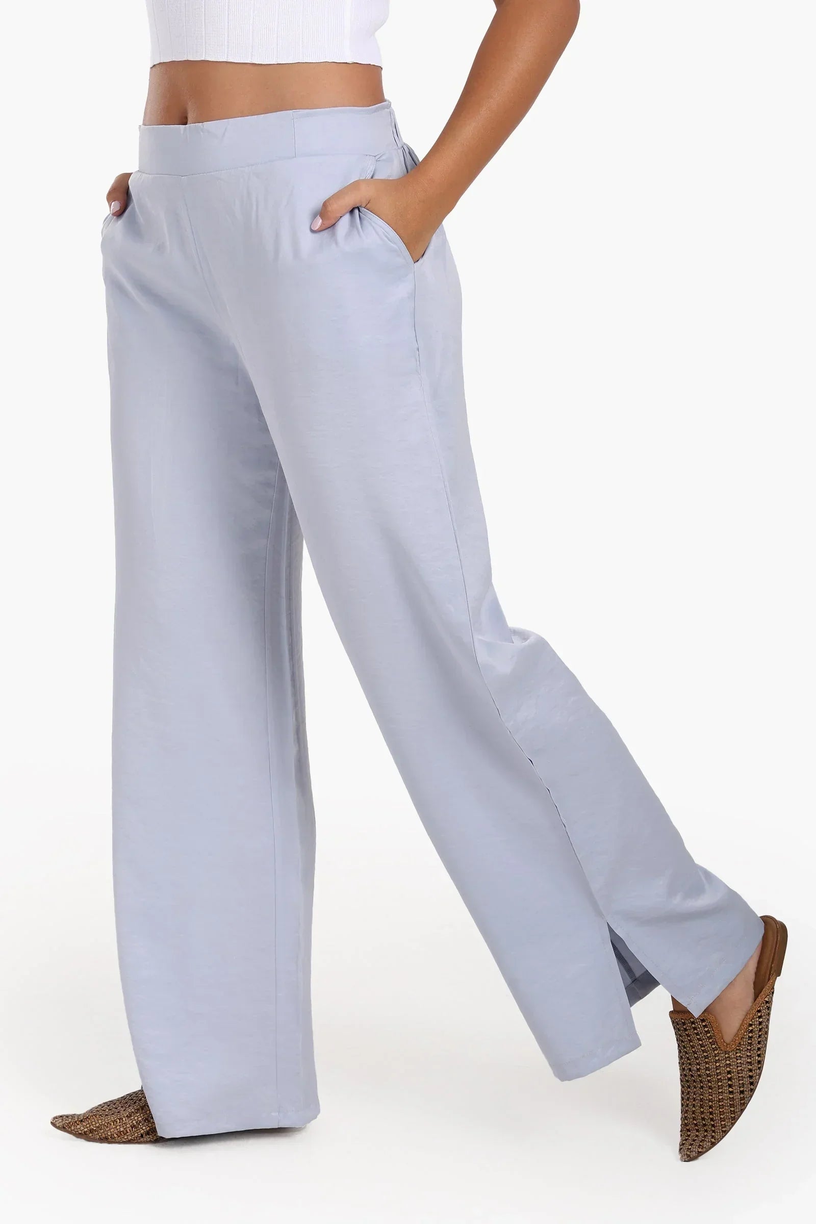 Clue - High Waist Wide-Leg Pants 14
