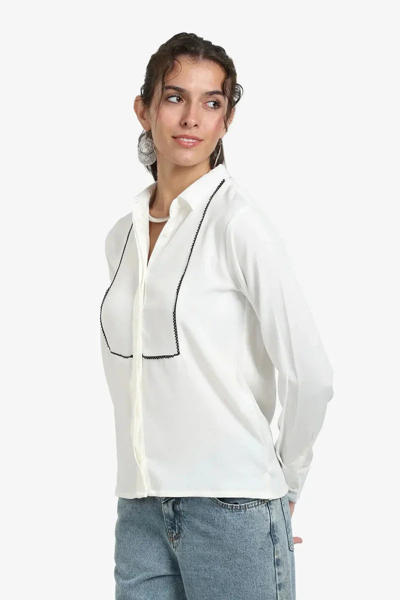 Carina - Stitched Front Panel Shirt 3