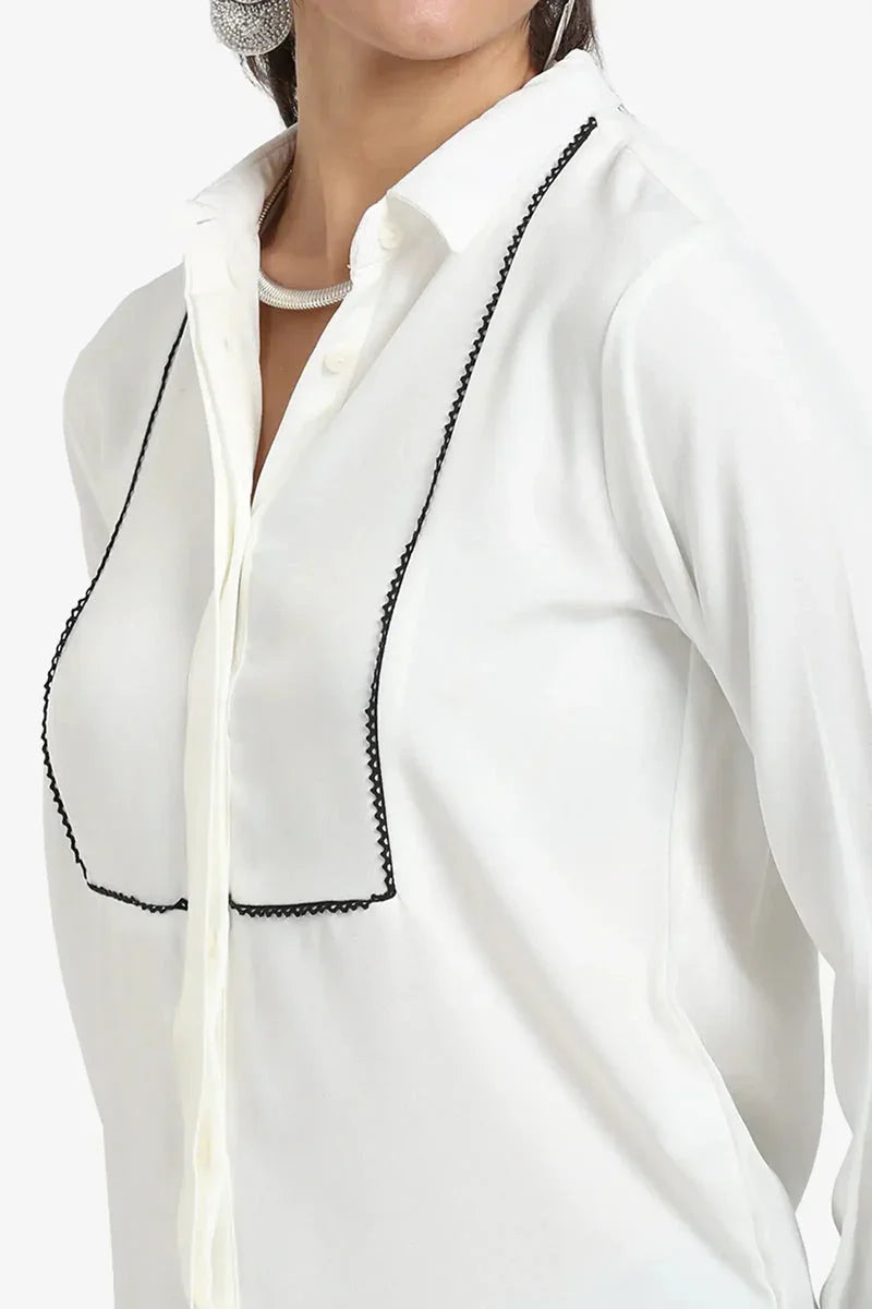 Carina - Stitched Front Panel Shirt 4