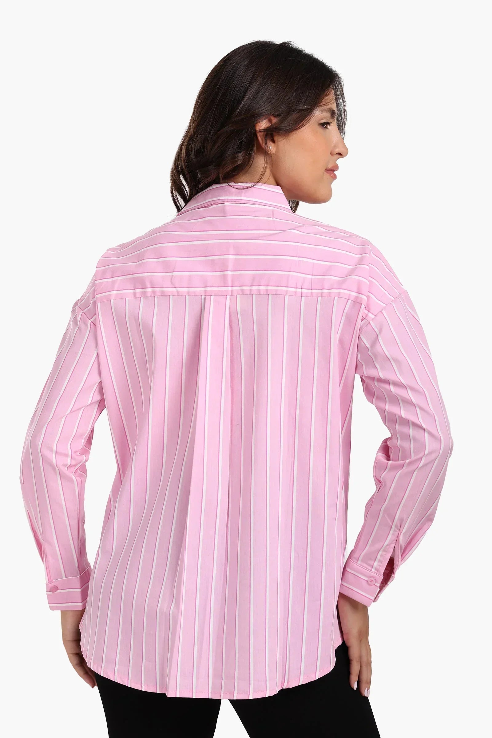 Clue - Striped Floral Print Shirt 3