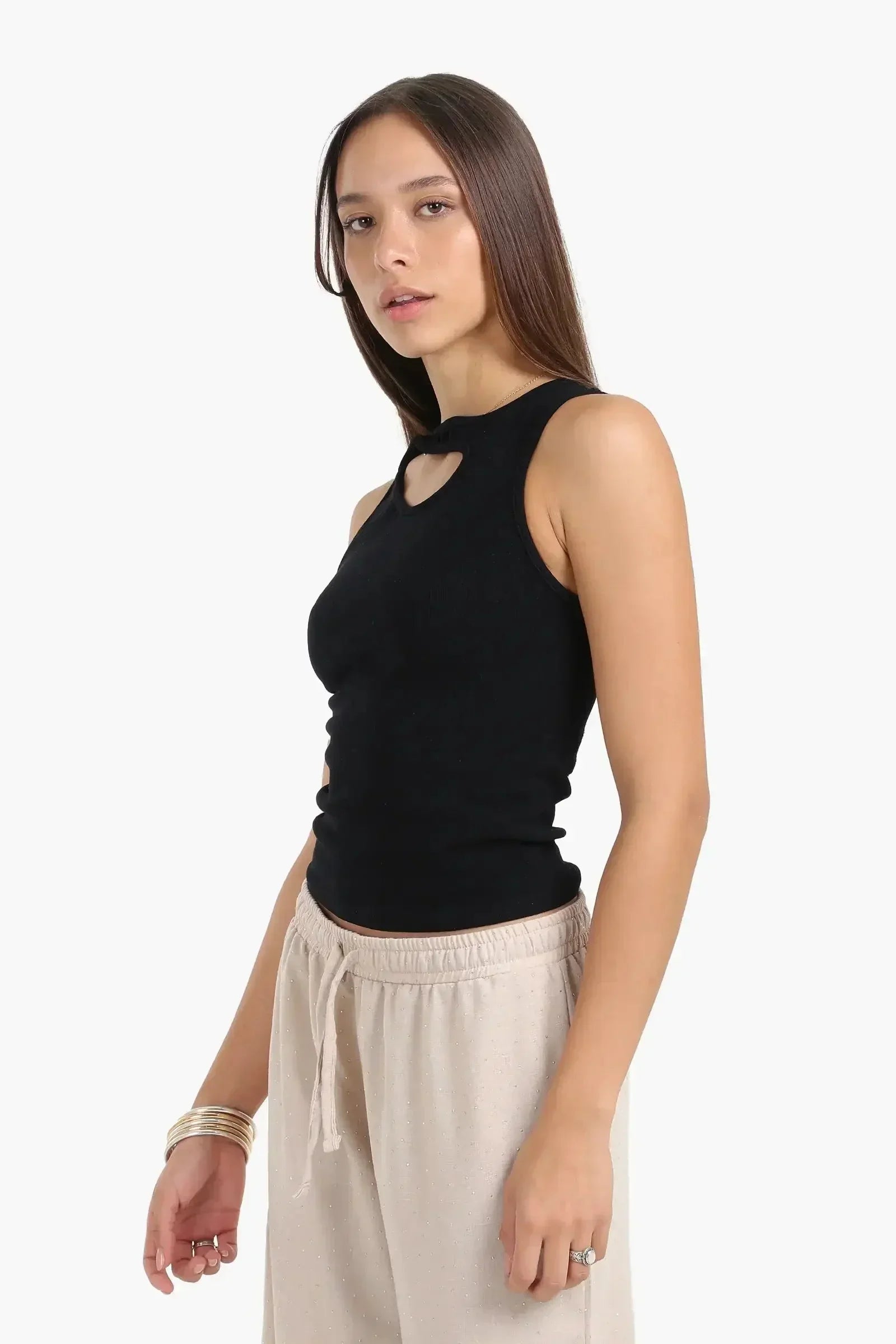 Carina - Front Cut Out Sleeveless Top 2