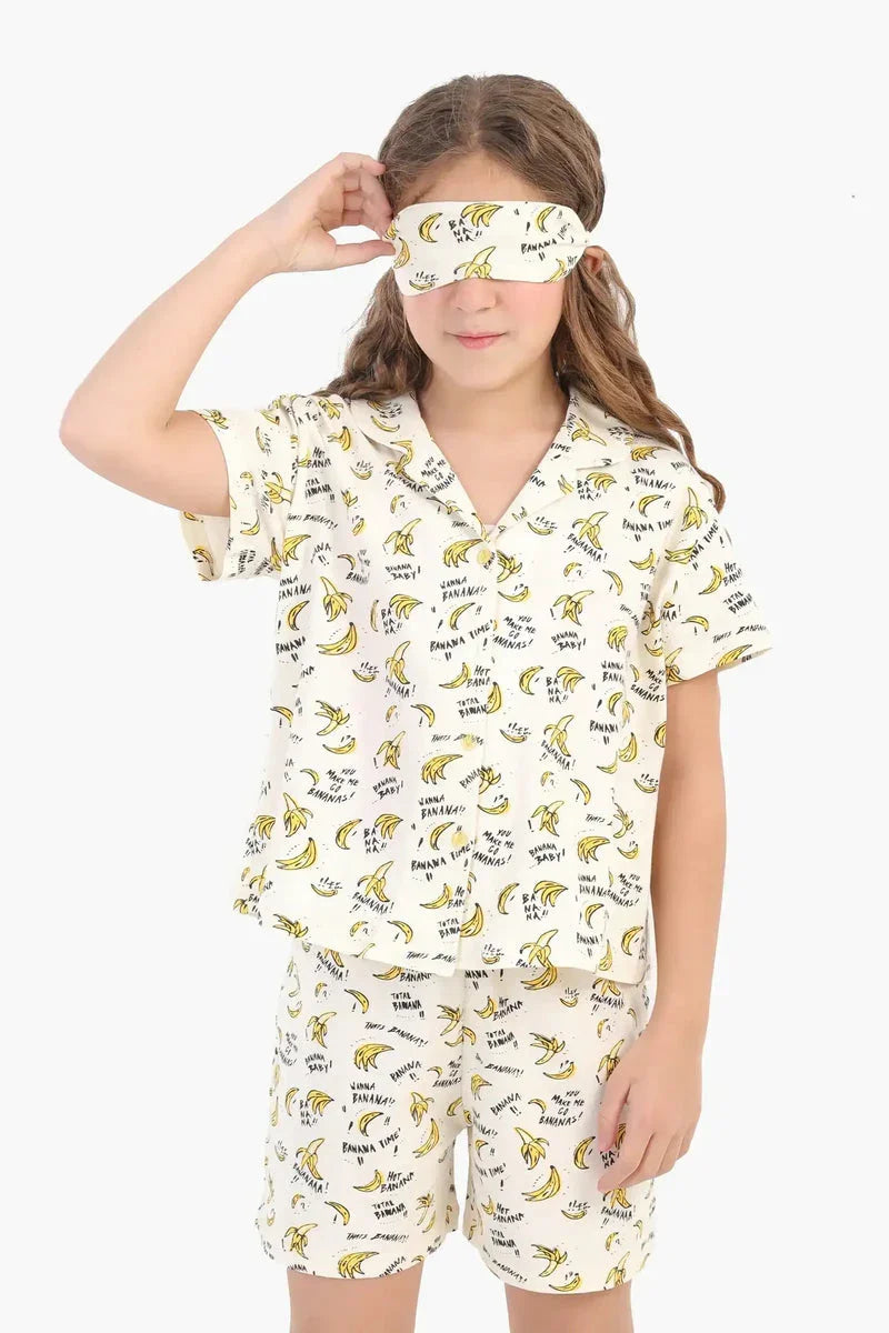 Carina - Girly Bananas Print Pyjama 5