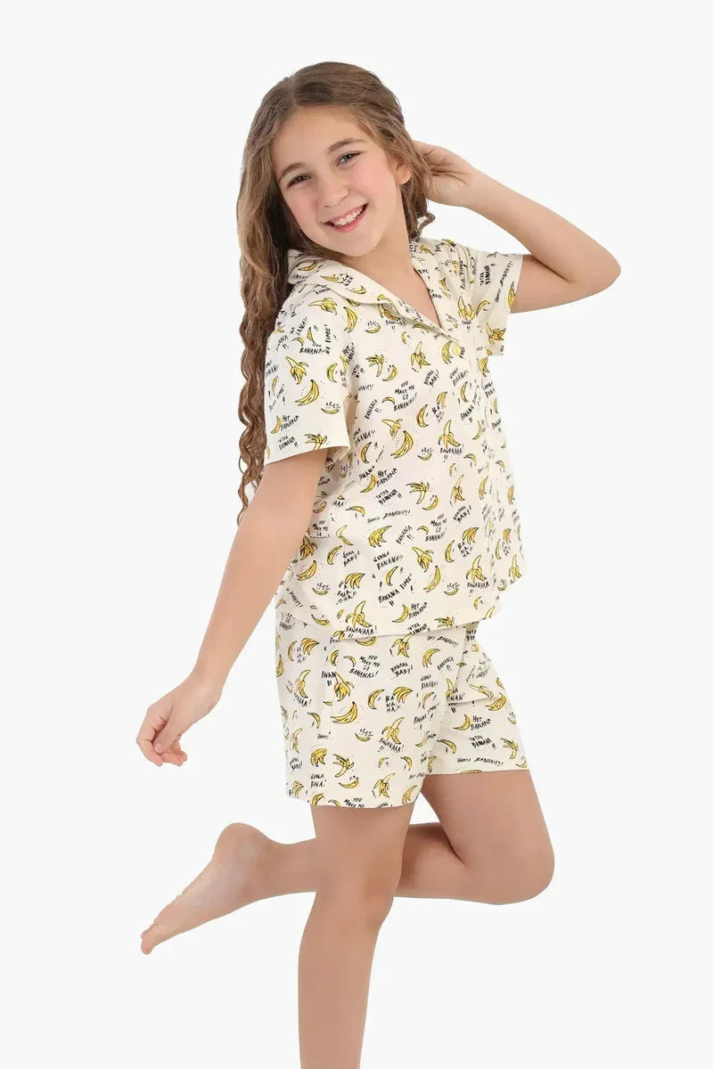 Carina - Girly Bananas Print Pyjama 1