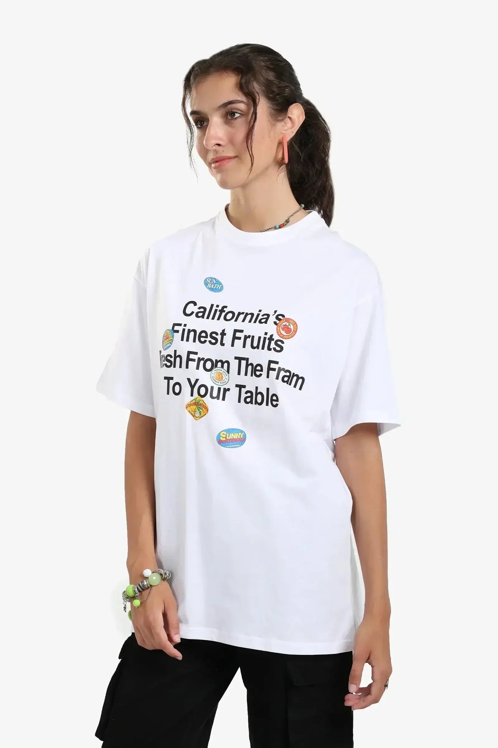 Carina - Slogan Print Oversized T-Shirt 1
