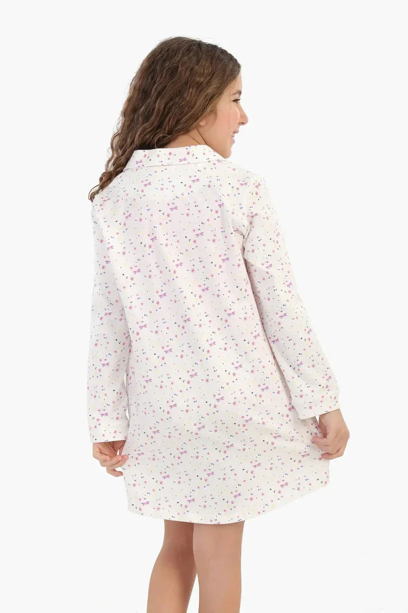 Carina - Girly Printed Nightgown + Sleeping Mask 3
