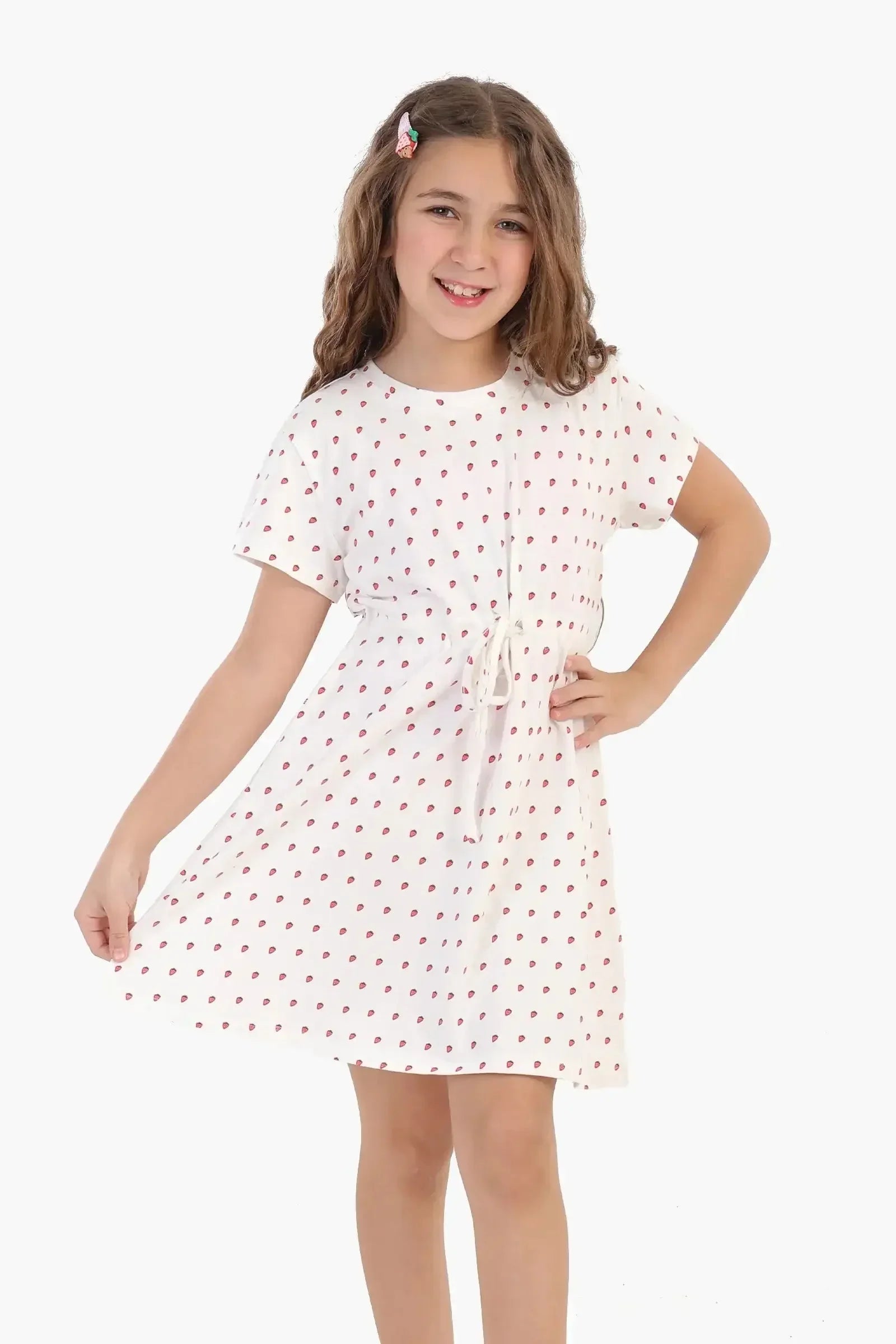 Carina - Girly Strawberry Print Nightgown 1