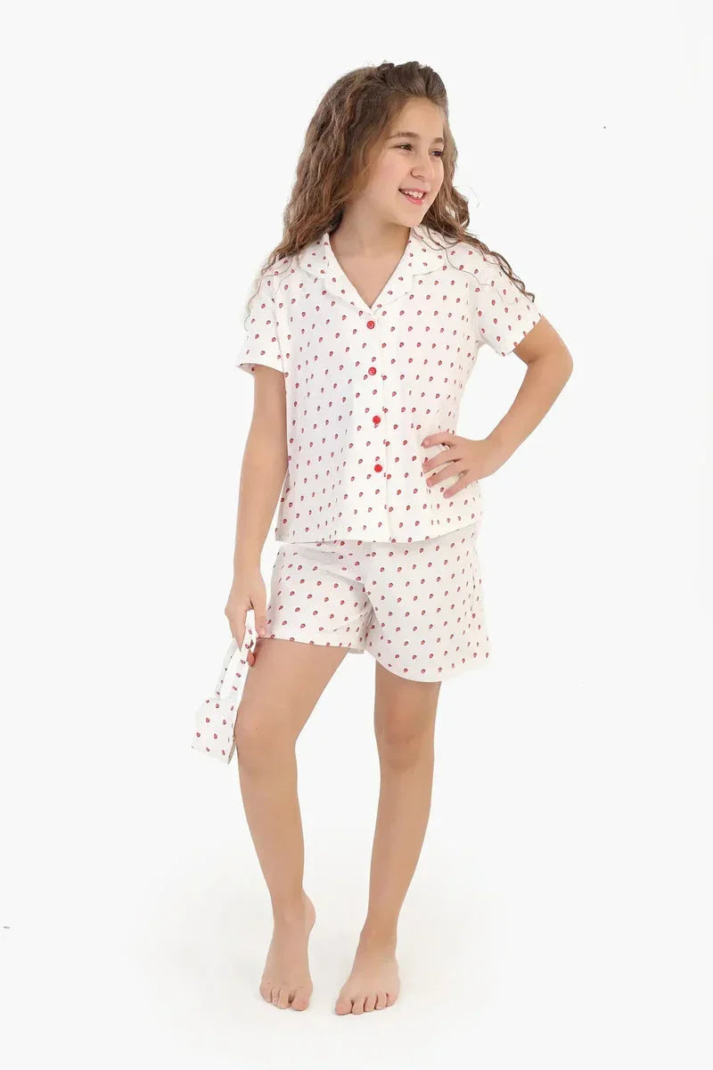 Carina - Girly Pyjama Set + Sleeping Mask 1