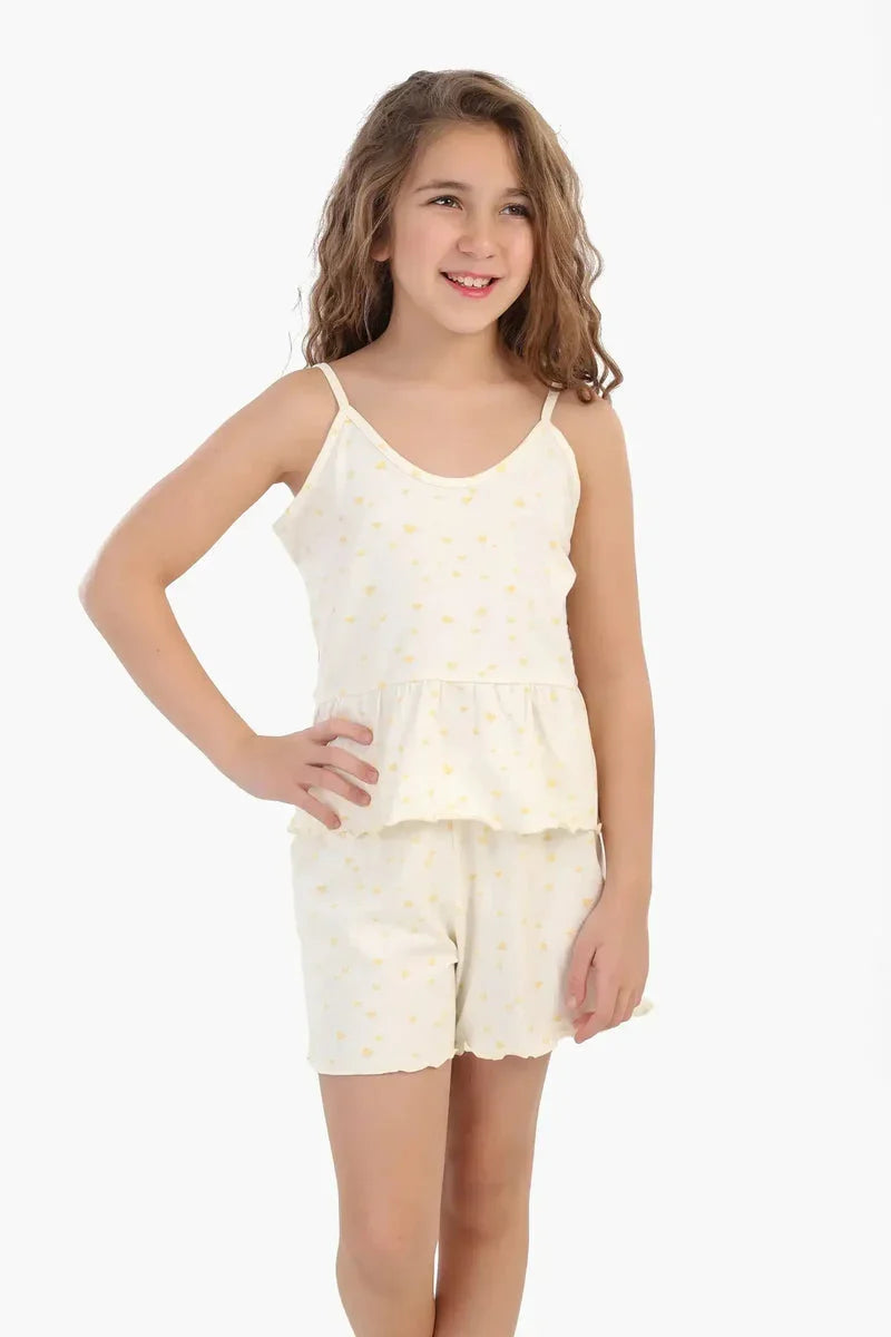 Carina - Girly Frilled Edges Pyjama Set 5