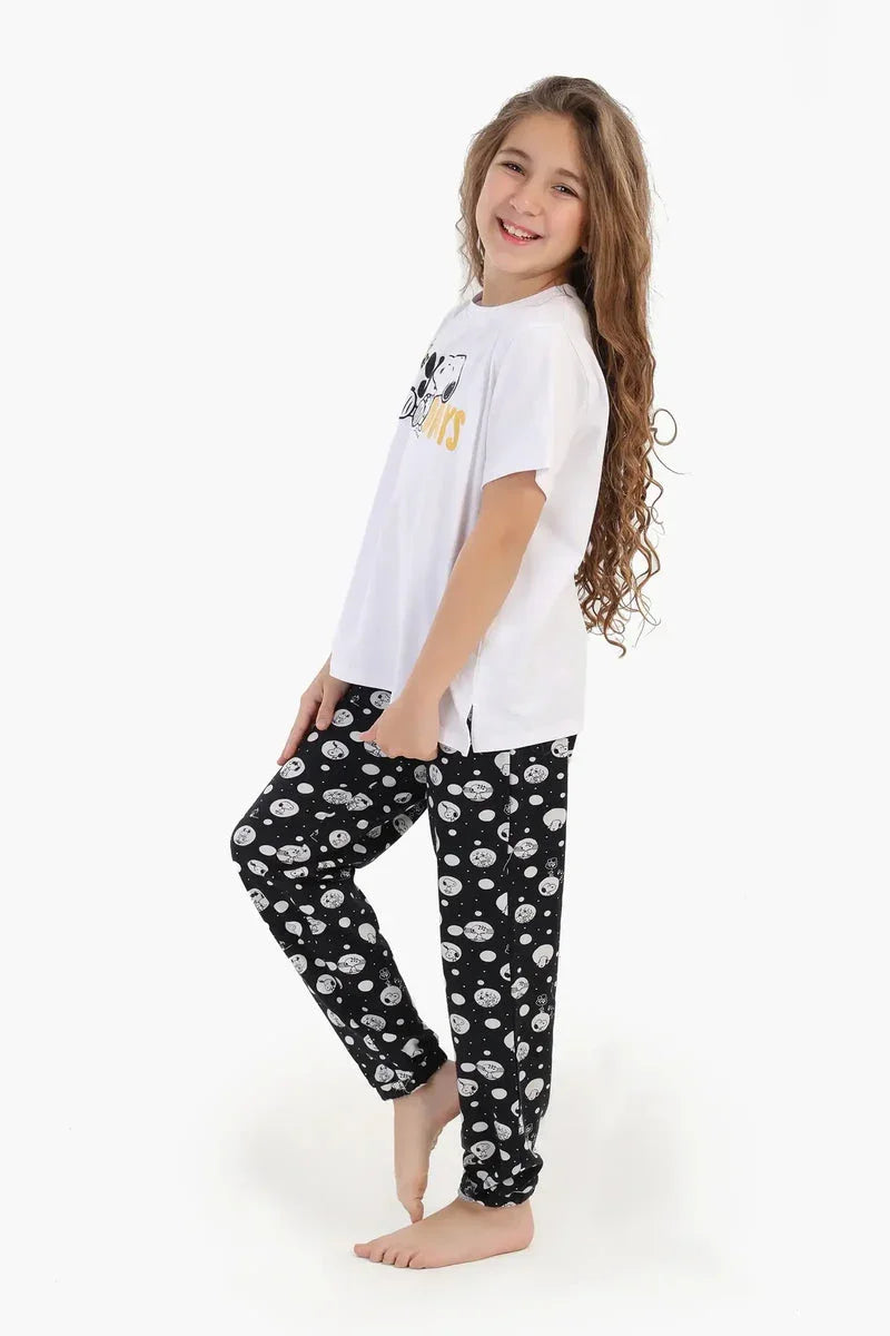 Carina - Girly Snoopy Printed Pyjama Set 2
