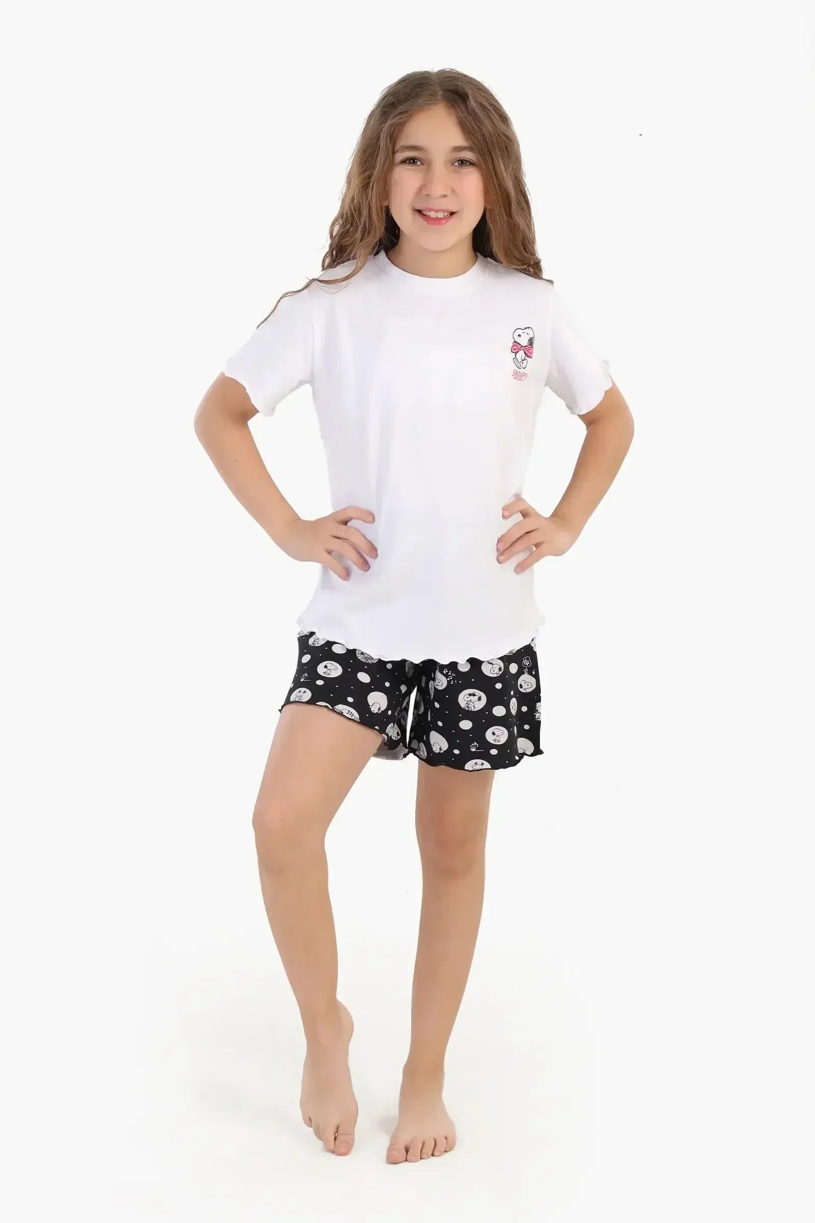 Carina - Girly Printed Snoopy Pyjama Set 1