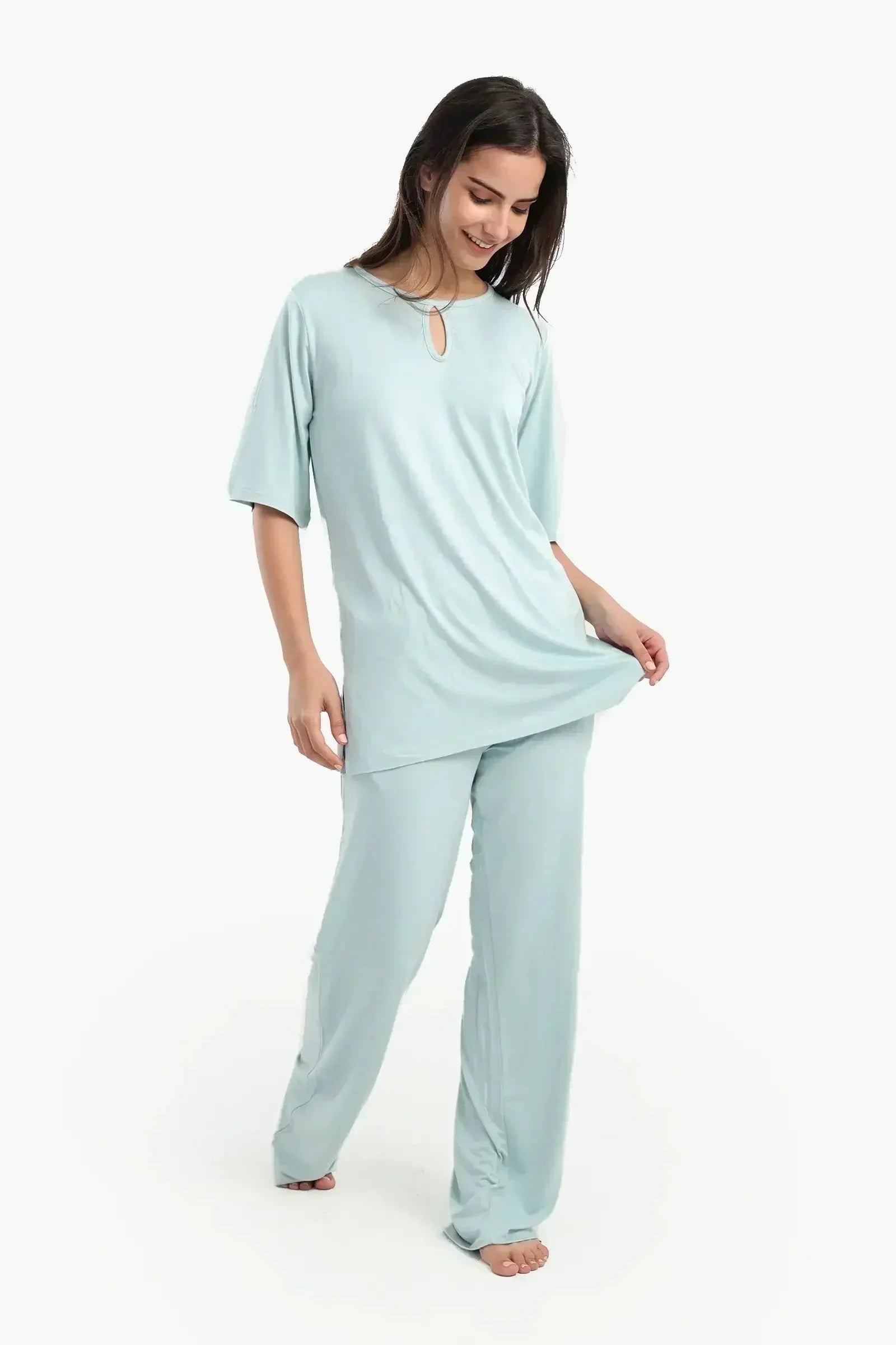 Carina - Pyjama Set with Keyhole Top 5