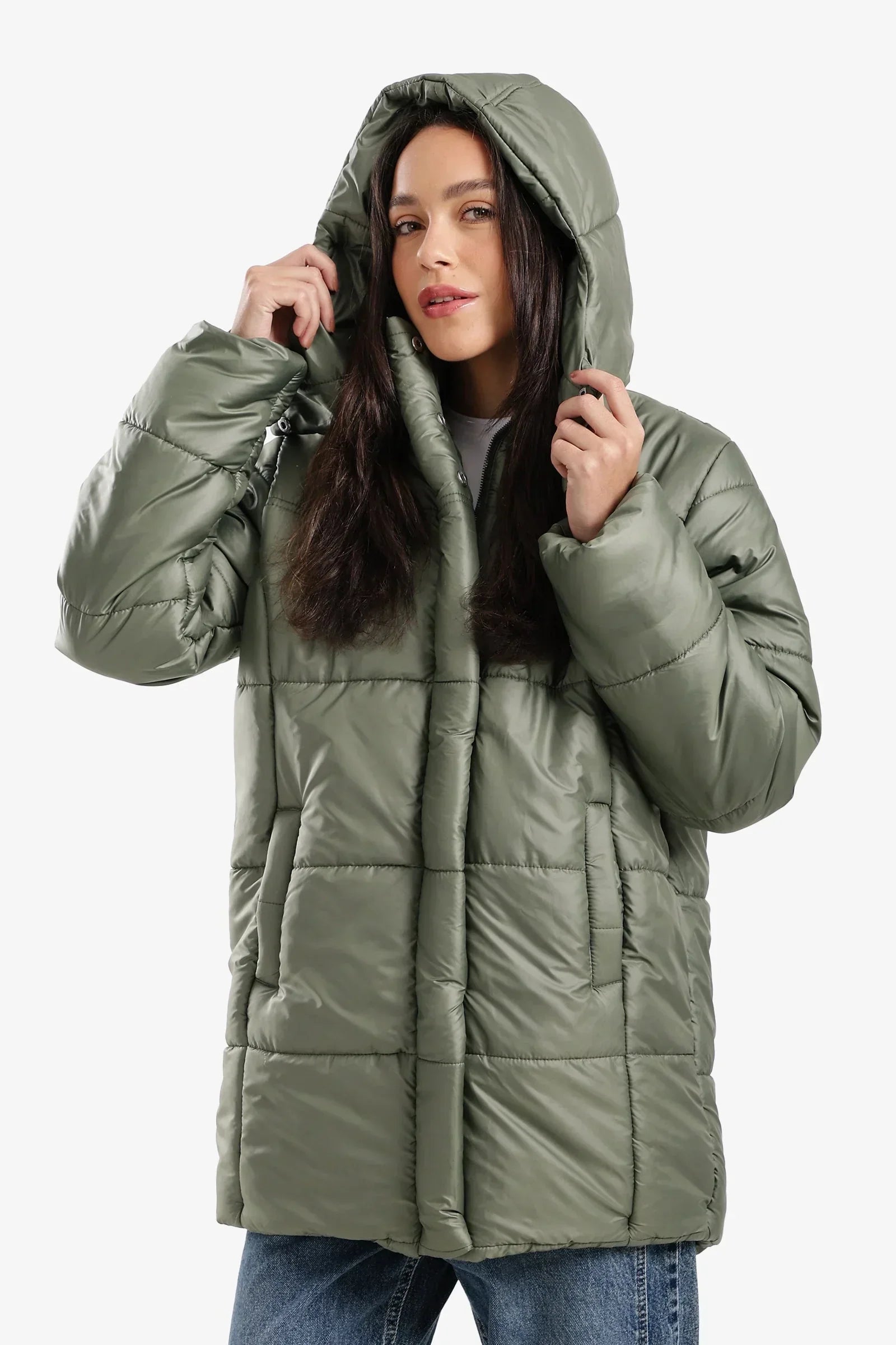 Clue - Hooded Long Puffer Jacket 1