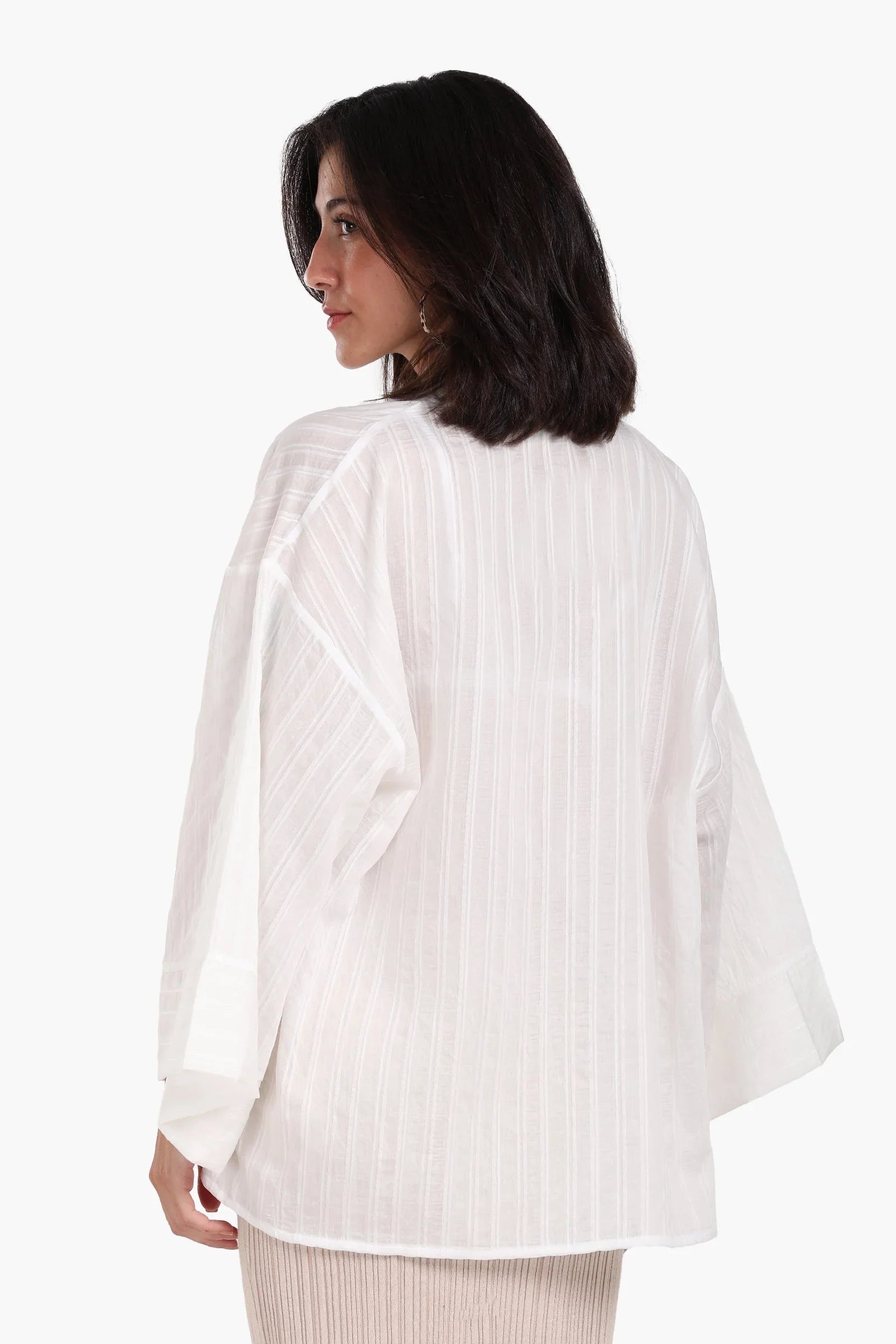 Clue - Open-Front Striped Kimono 7