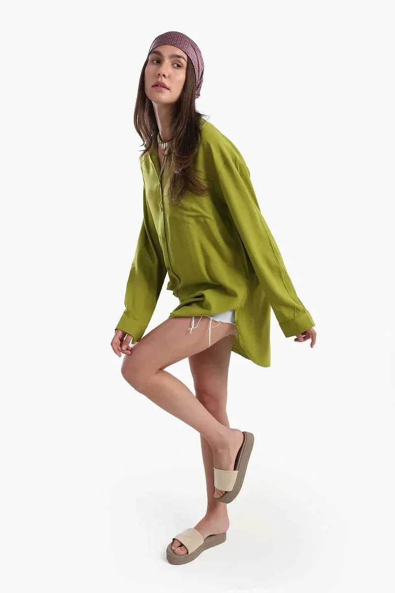 Carina - Classic Collared Lounge Shirt 4