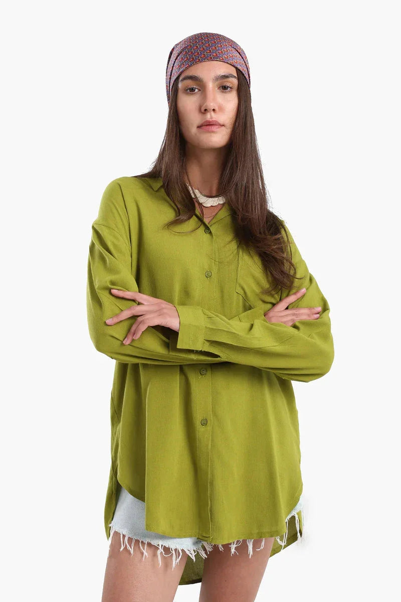 Carina - Classic Collared Lounge Shirt 2