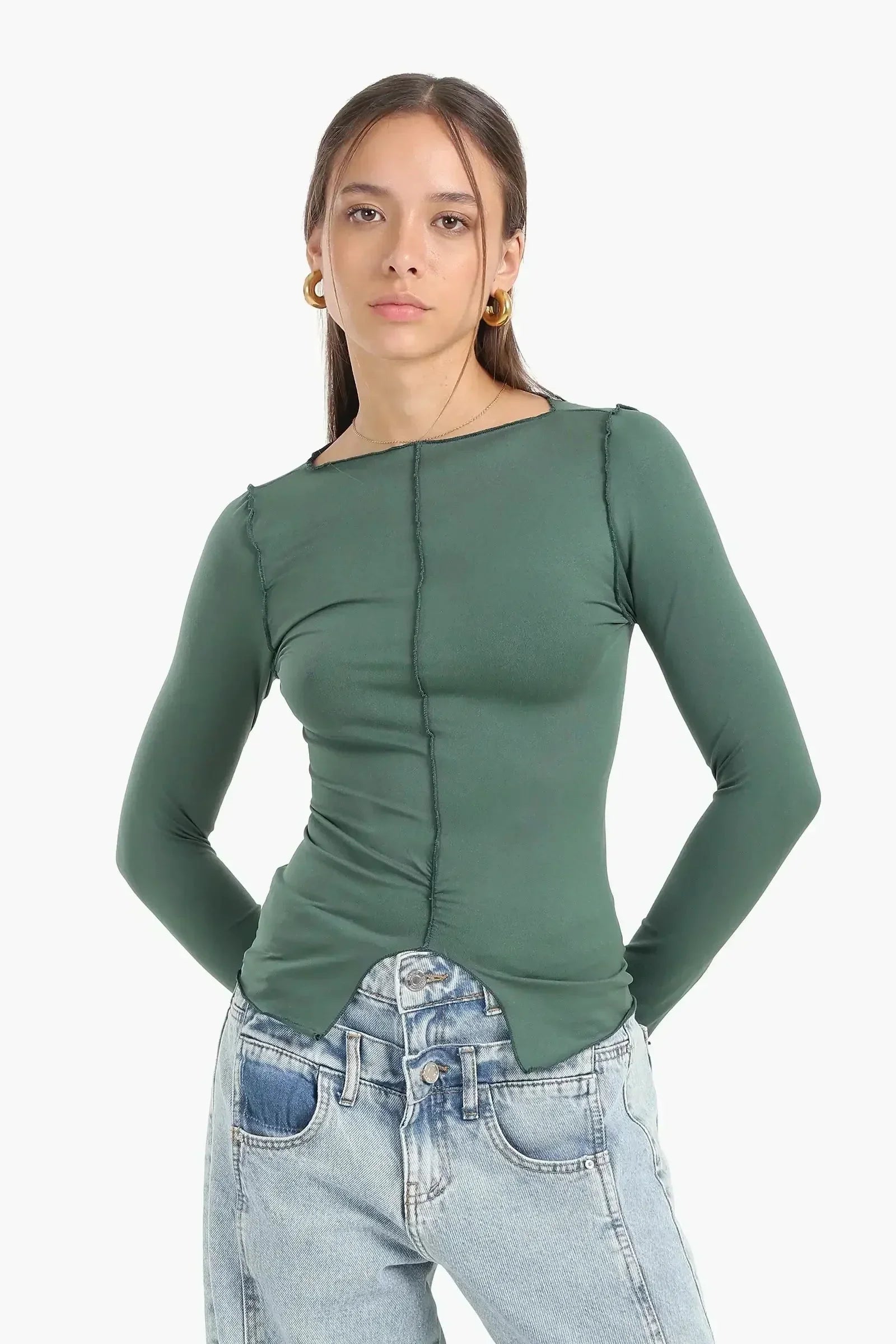 Carina - Seamless Microfiber Piping Top 1