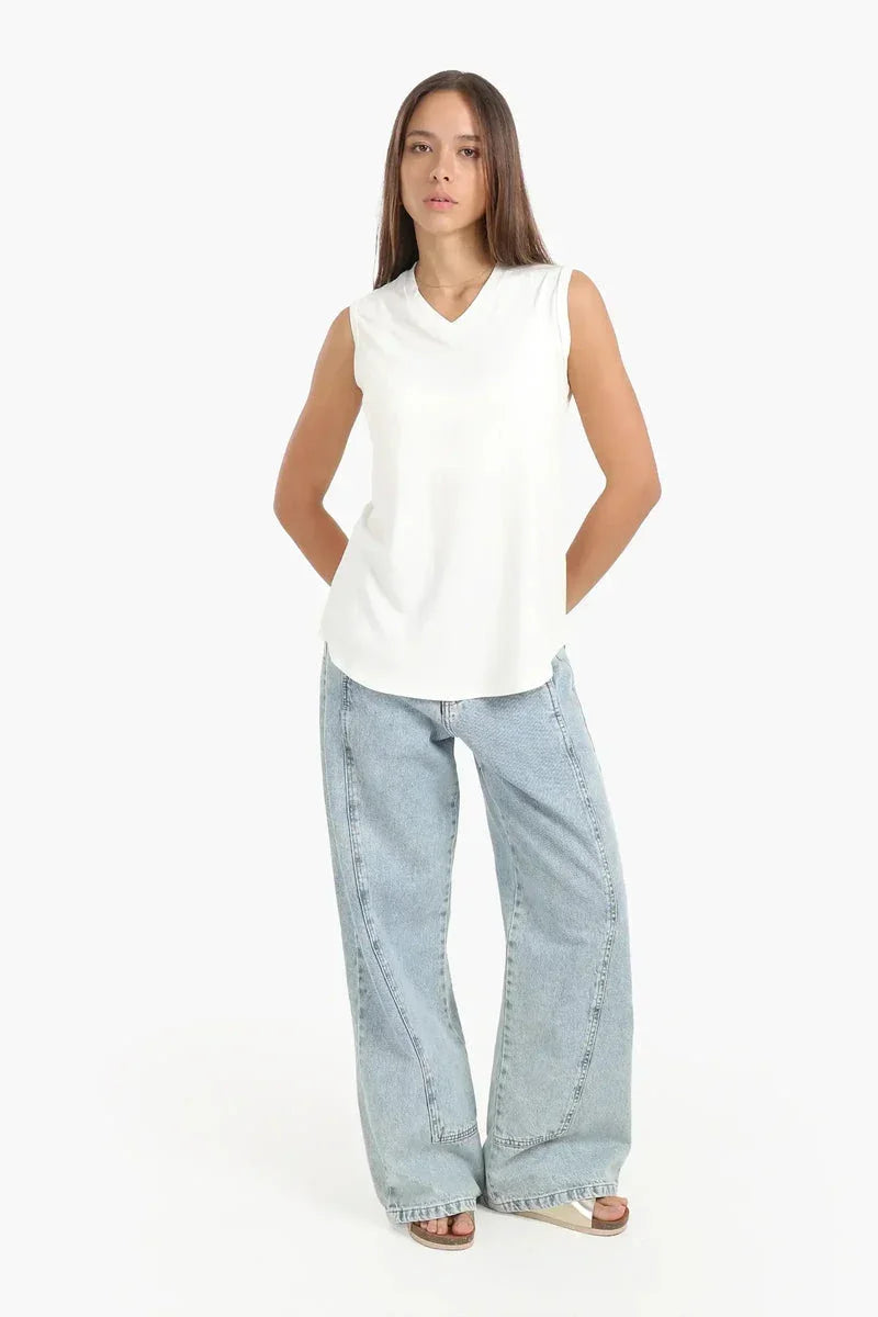 Carina - V-Neck Sleeveless T-Shirt 10