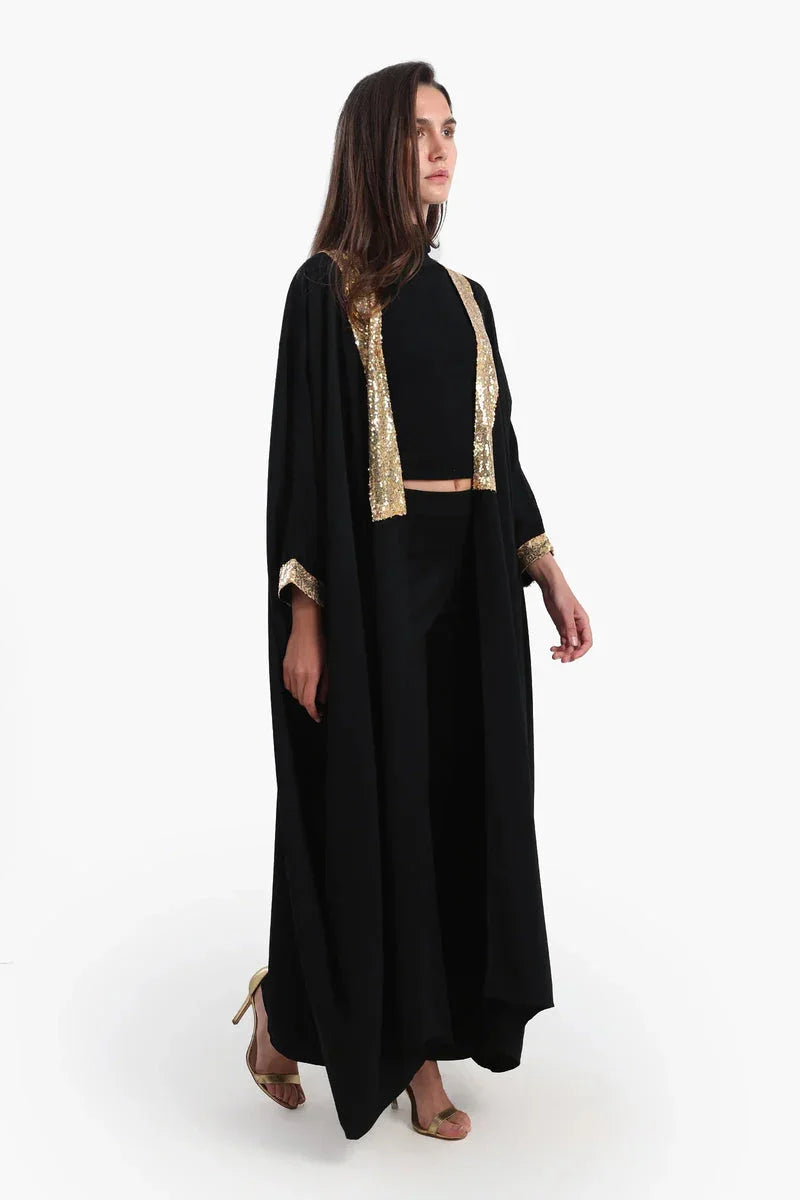 Carina - Relaxed Fit Abaya with Sequins 9